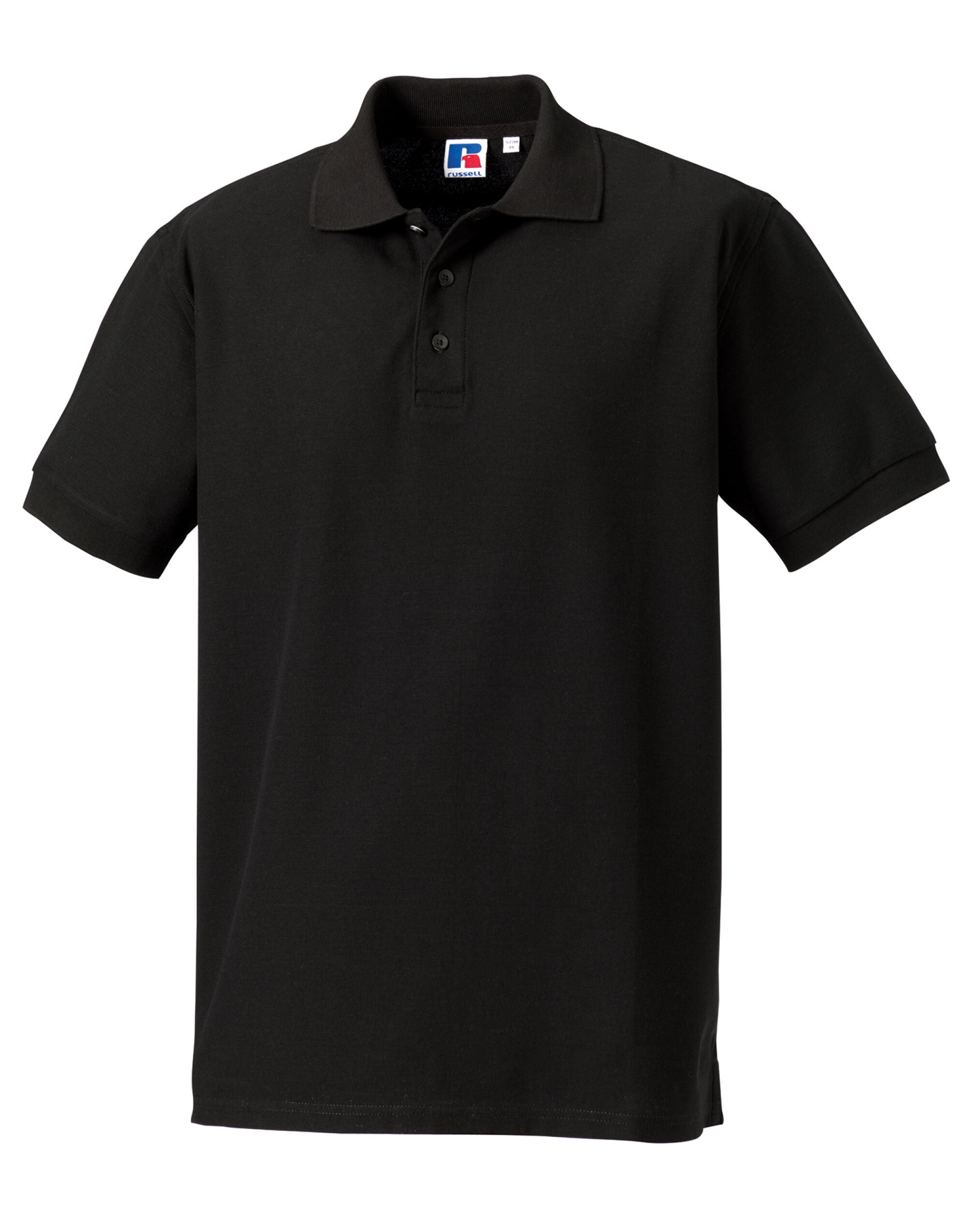 Russell Collection Russell Mens Ultimate Cotton Polo 577M - Black - Customisable Polos