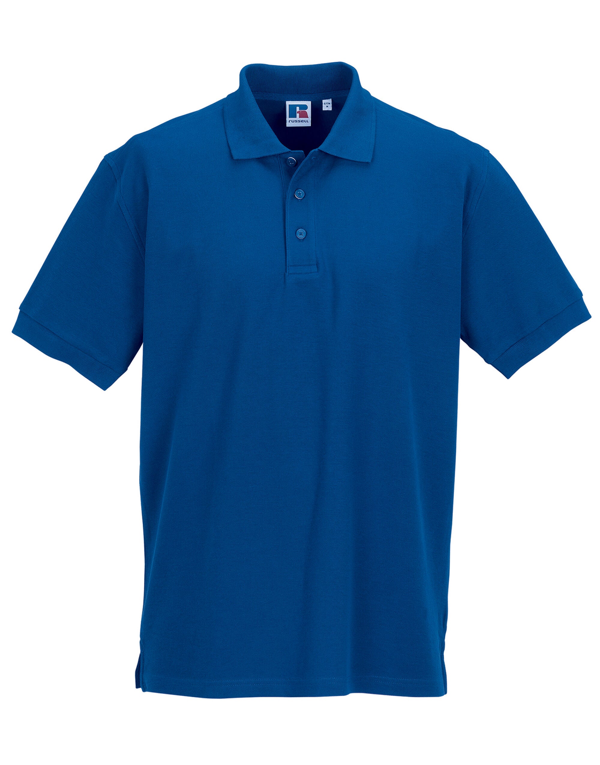 Russell Collection Russell Mens Ultimate Cotton Polo 577M - Bright Royal - Customisable Polos