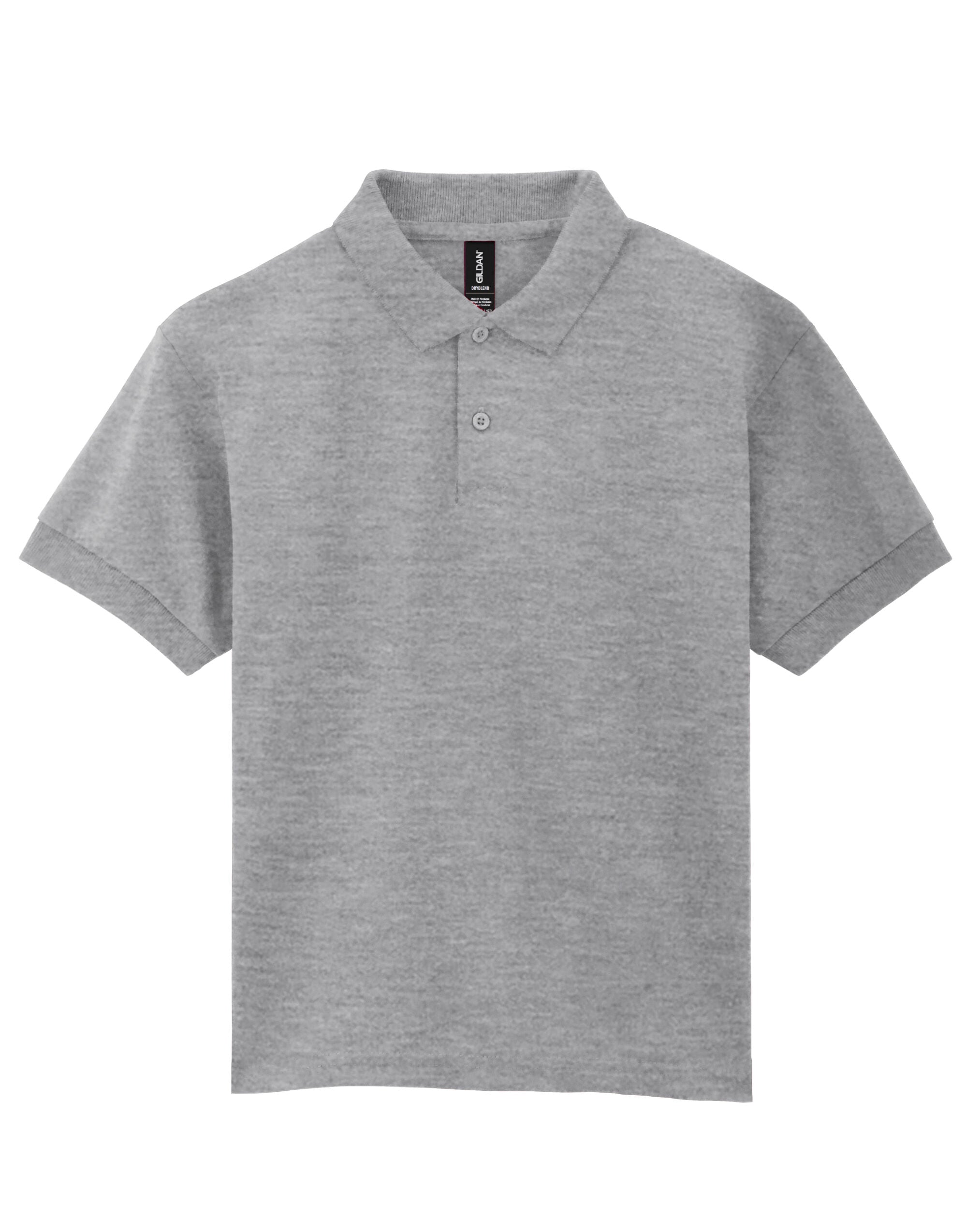 Gildan Dryblend Youth Jersey Polo 8800B - Sport Grey - Customisable Polos