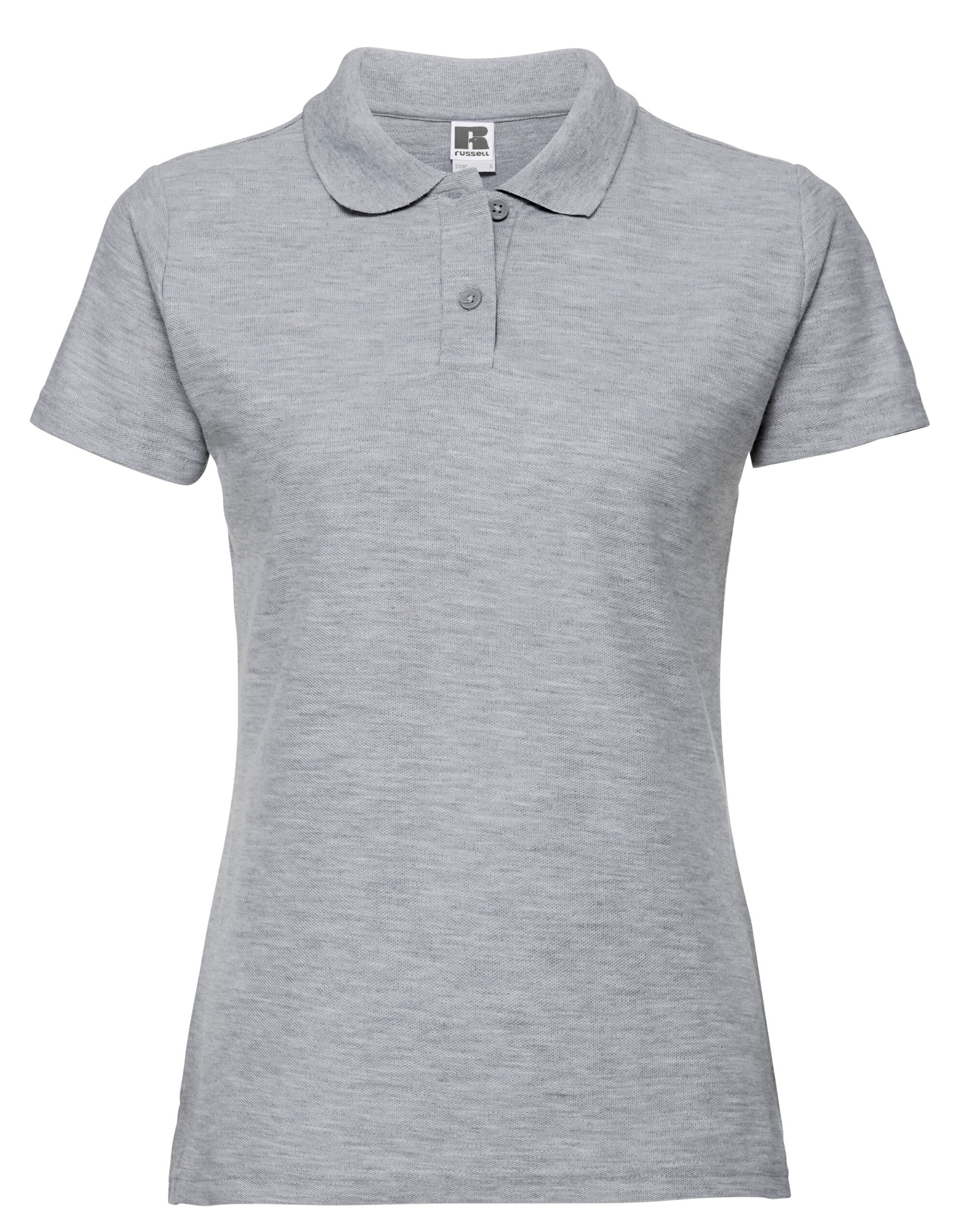 Russell Collection Russell Ladies Classic Polycotton Polo 539F - Light Oxford - Customisable Polos