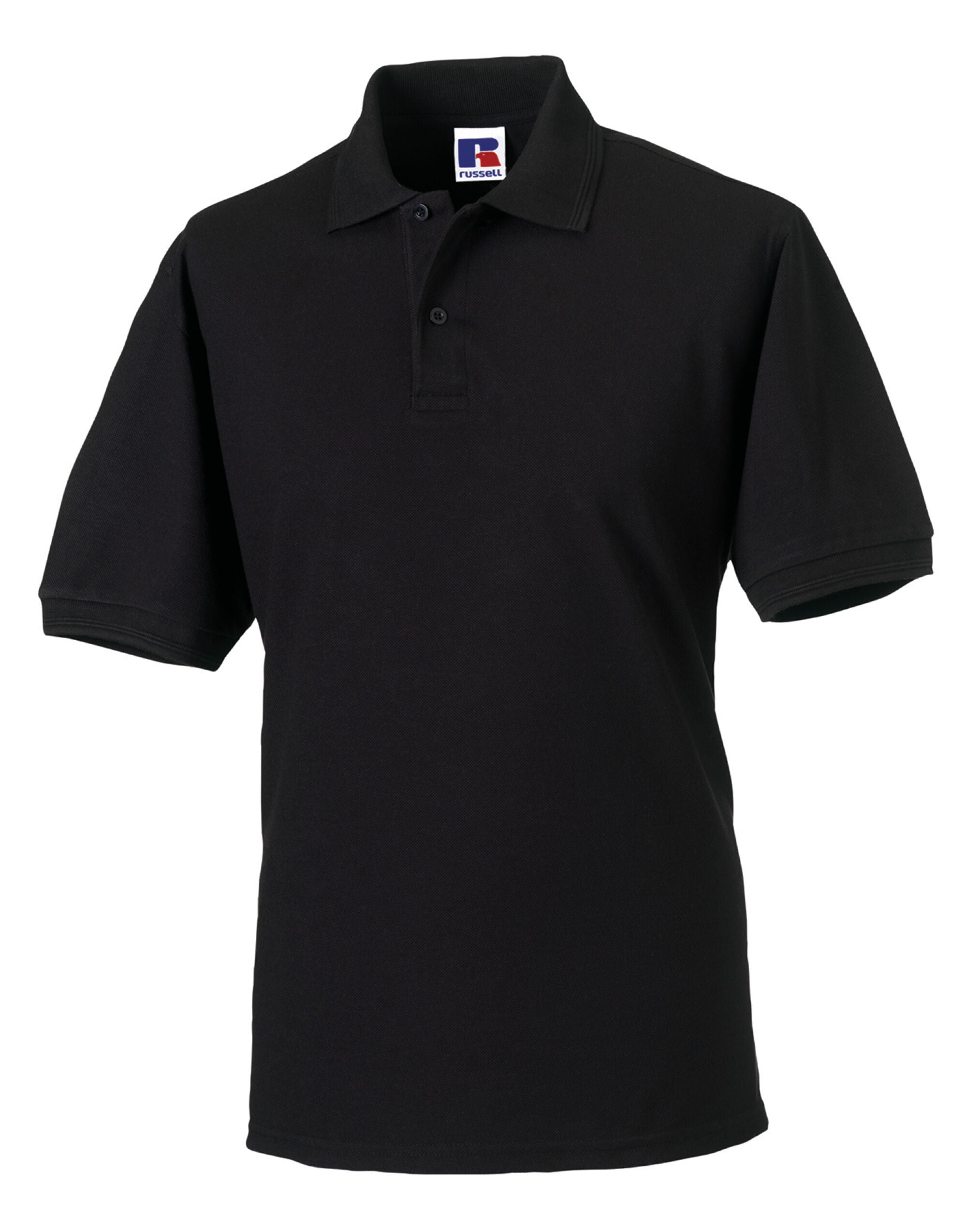 Russell Collection Russell Hardwearing Polycotton Polo 599M - Black - Customisable Polos