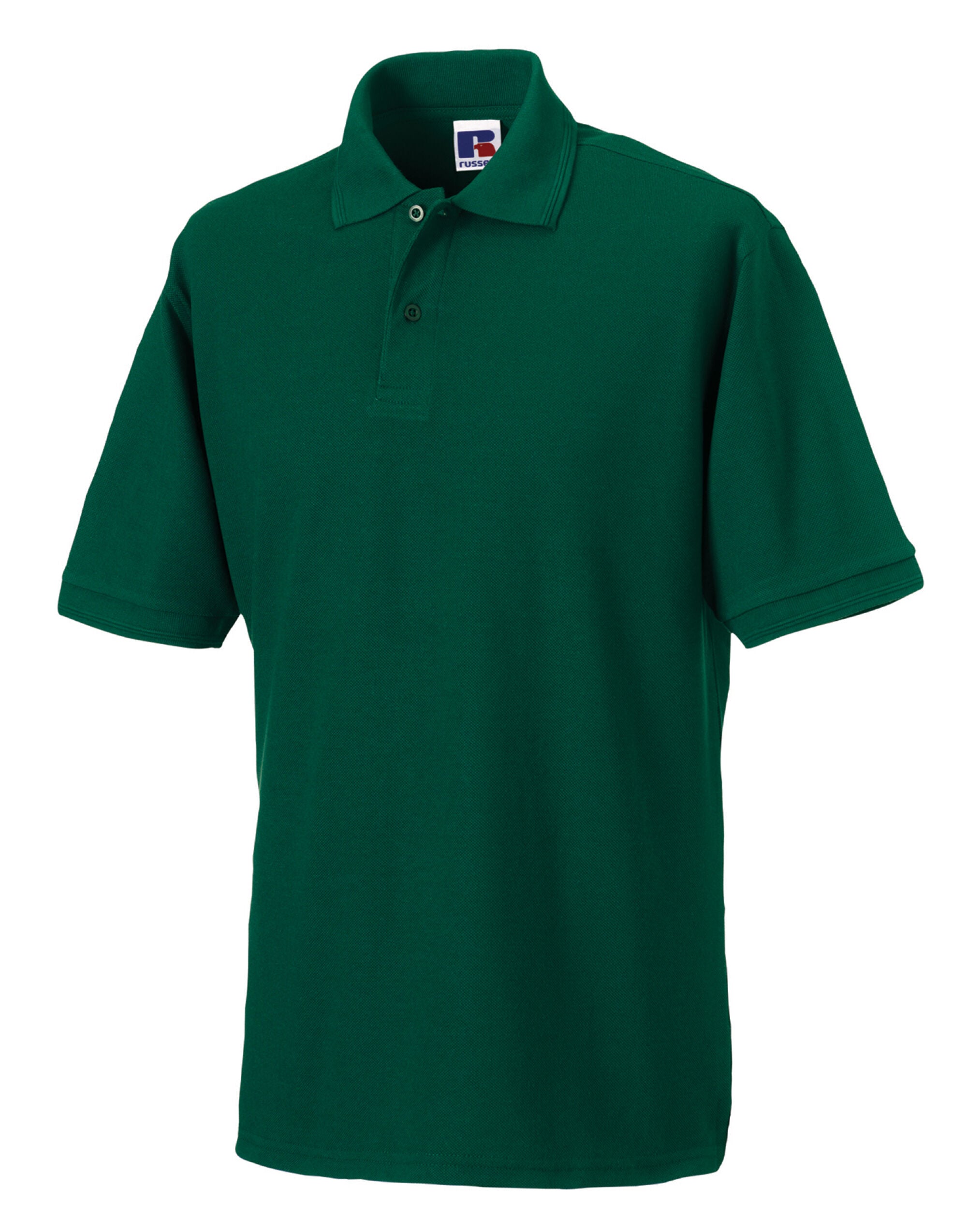 Russell Collection Russell Hardwearing Polycotton Polo 599M - Bottle Green - Customisable Polos
