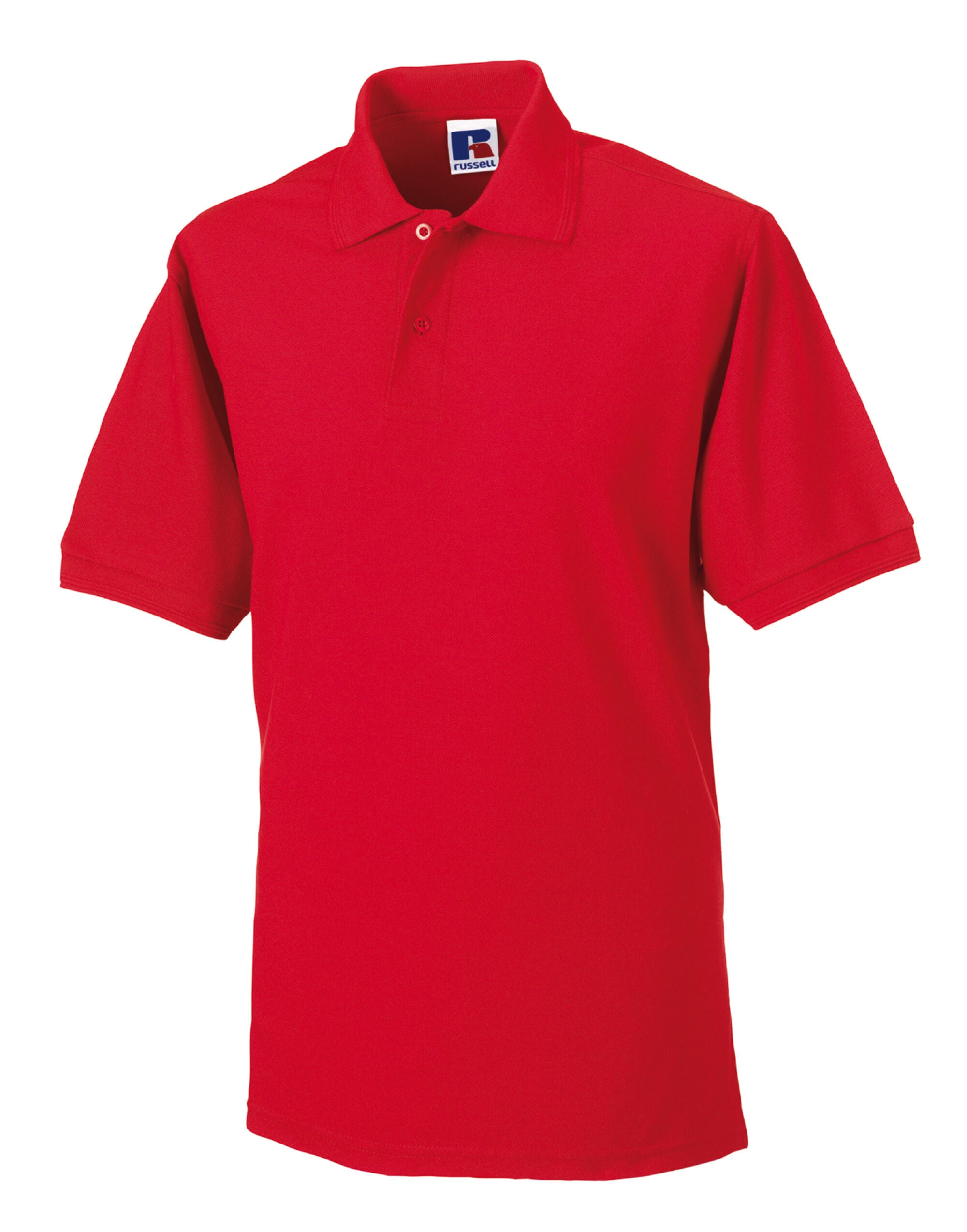 Russell Collection Russell Hardwearing Polycotton Polo 599M - Bright Red - Customisable Polos