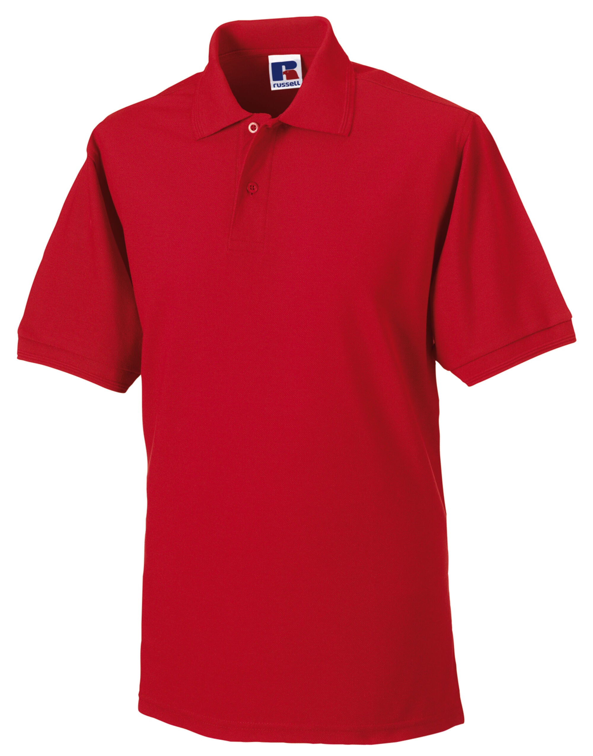 Russell Collection Russell Hardwearing Polycotton Polo 599M - Classic Red - Customisable Polos
