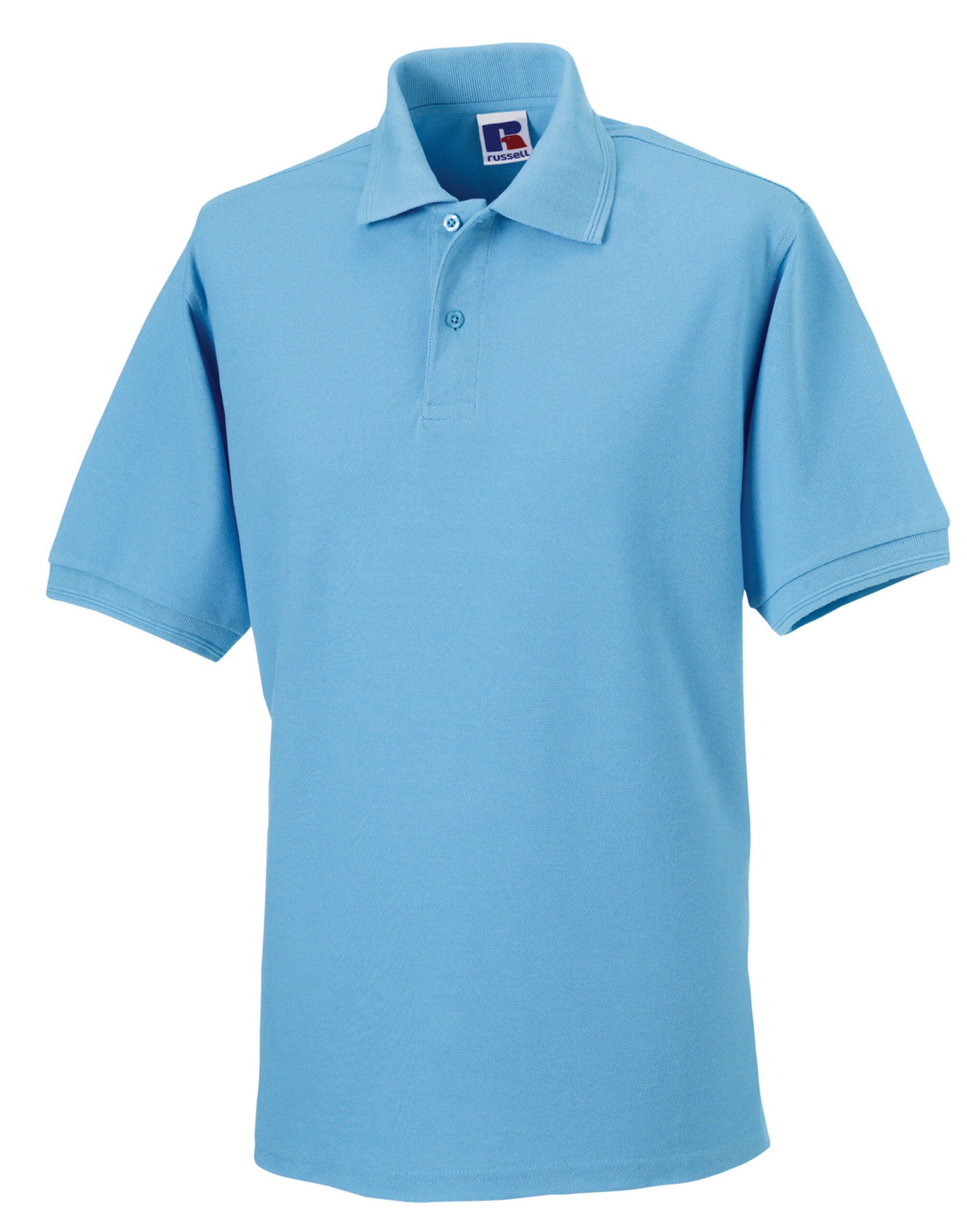 Russell Collection Russell Hardwearing Polycotton Polo 599M - Sky Blue - Customisable Polos