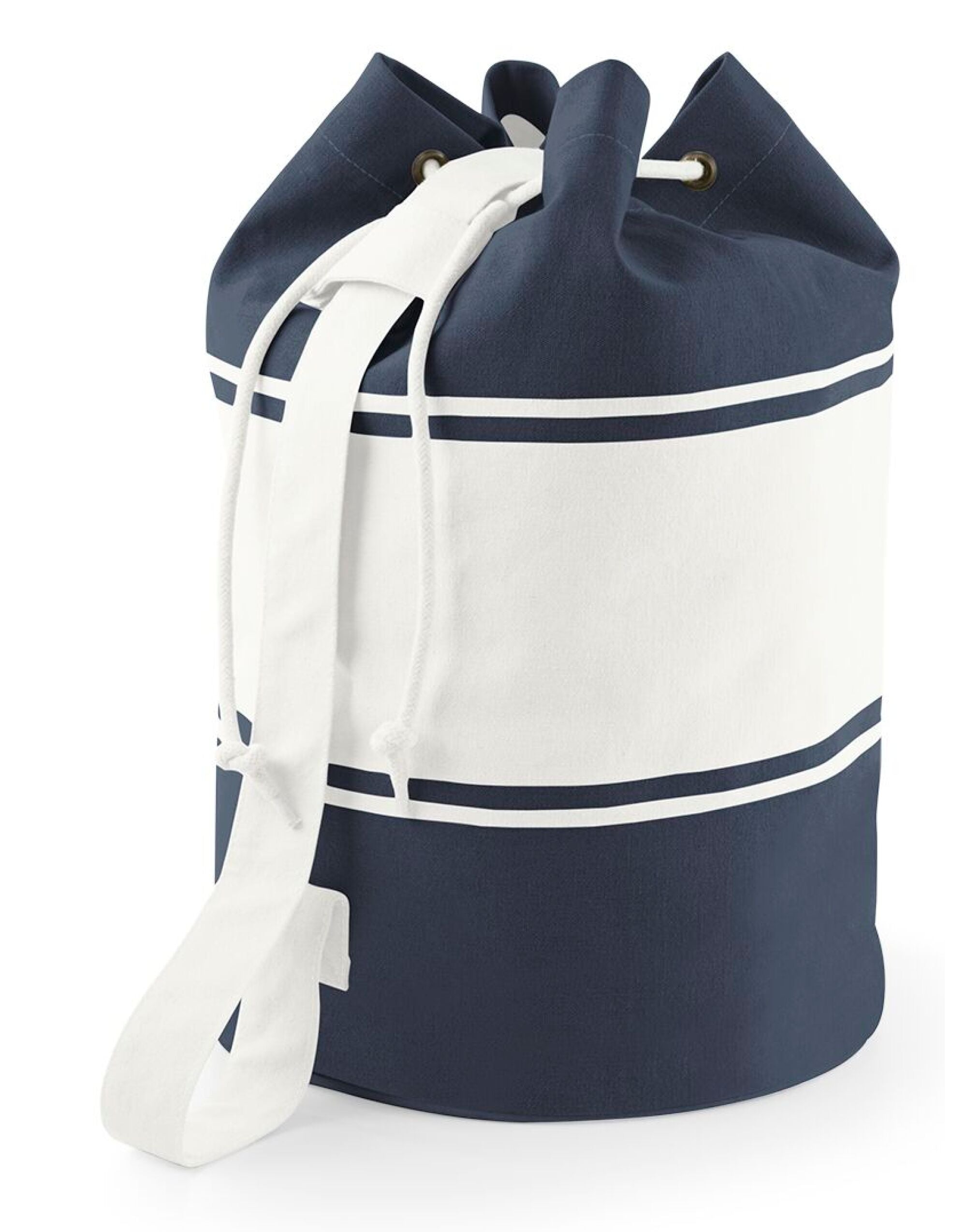 Quadra Canvas Duffel qd27 - French Navy Off White O S - Customisable Bags