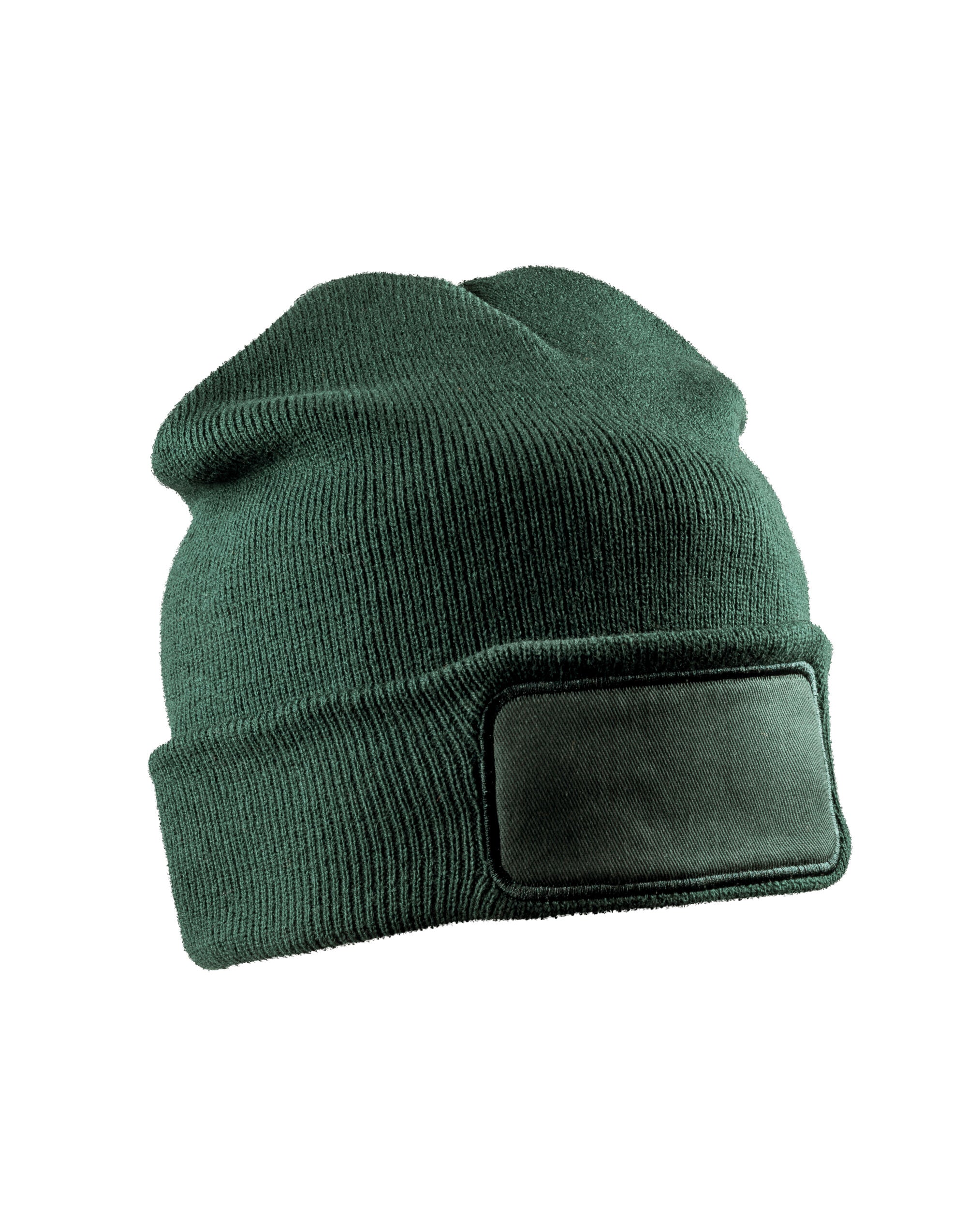 Result Recycled Dble Knit Printer Beanie rc927x - Bottle Green O S - Customisable Caps