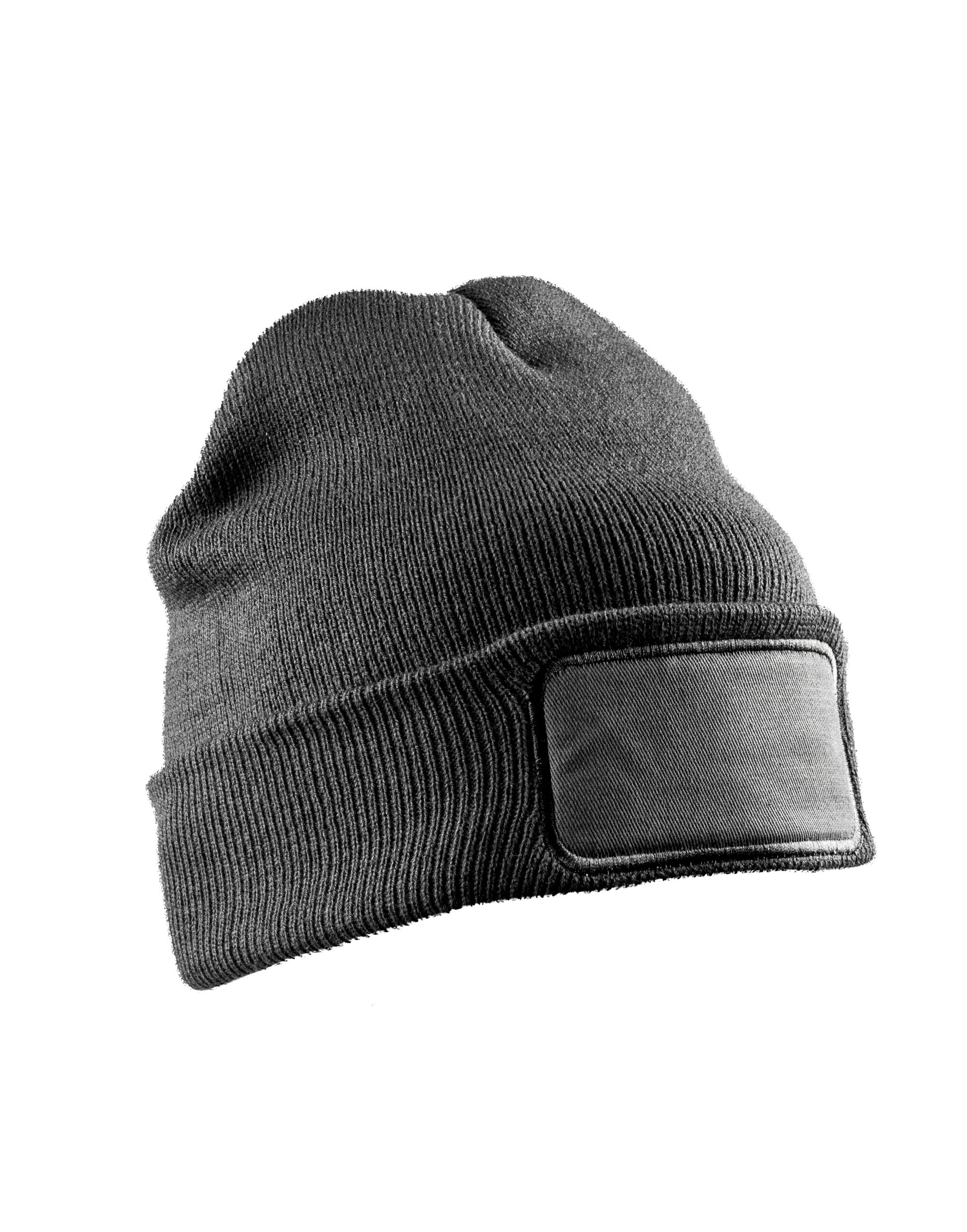 Result Recycled Dble Knit Printer Beanie rc927x - Grey O S - Customisable Caps