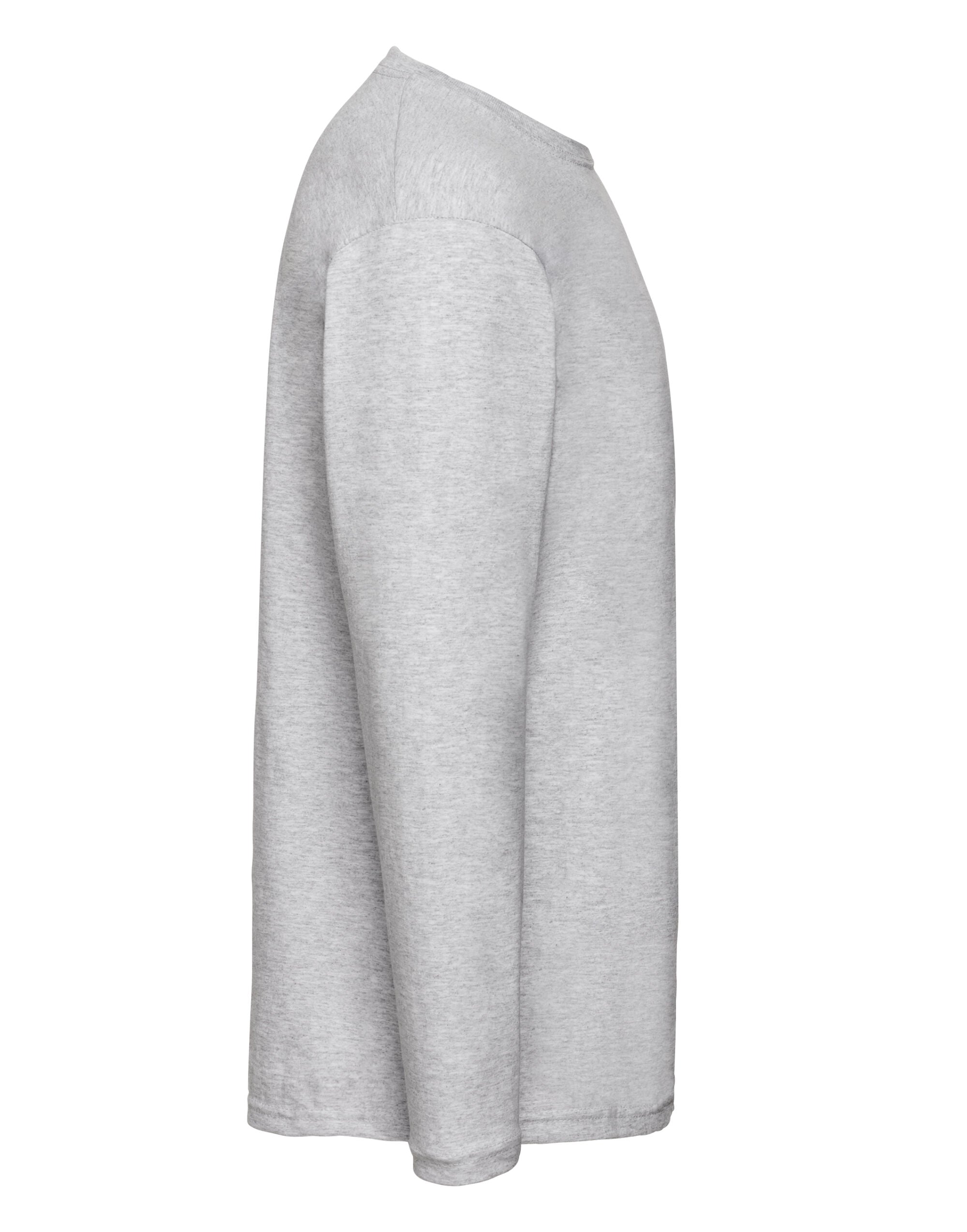 Fruit of the Loom Mens Valueweight Long Sleeve T 61038 - Heather Grey - Customisable T-Shirts