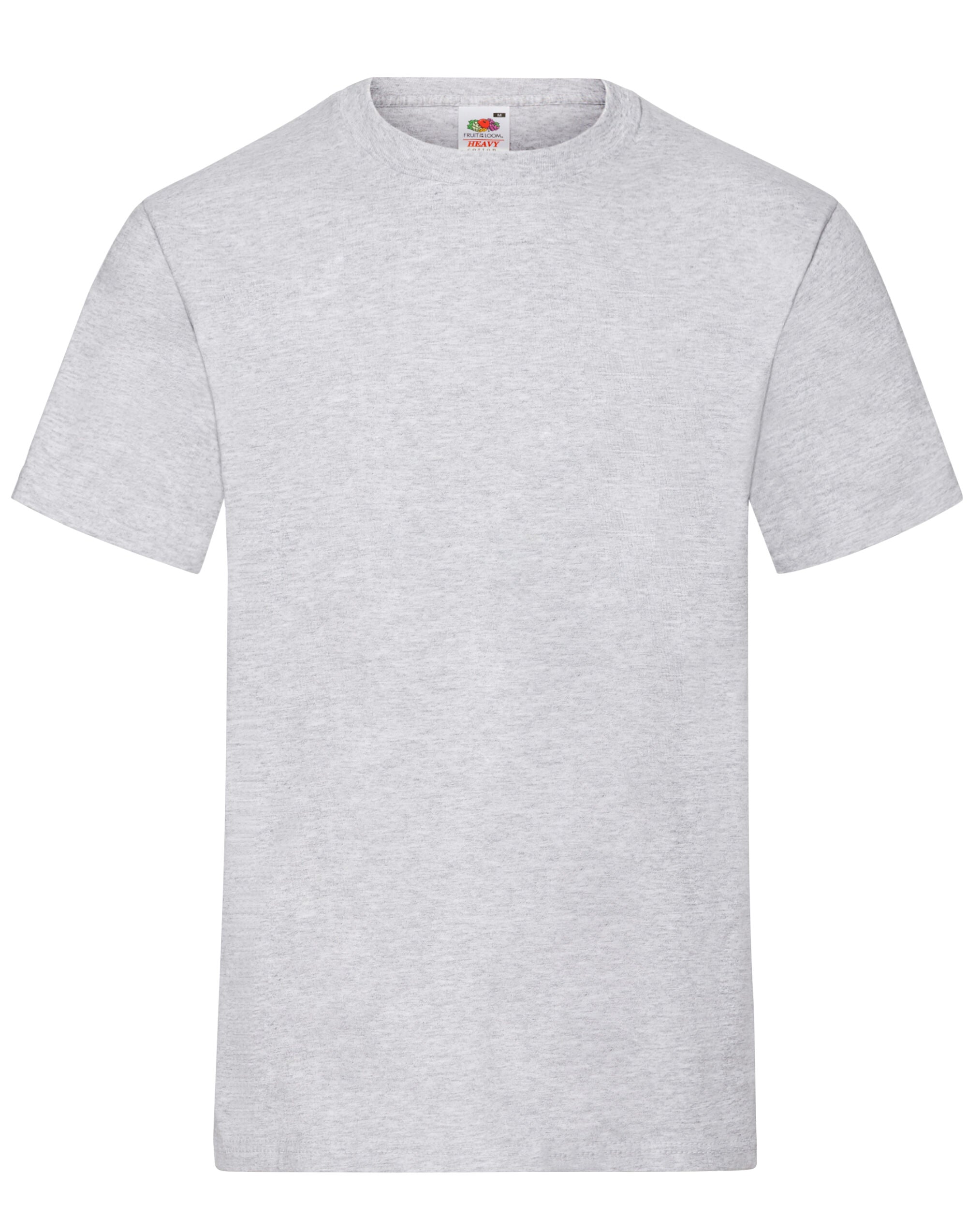 Fruit of the Loom Mens Heavy T 61212 - Heather Grey - Customisable T-Shirts