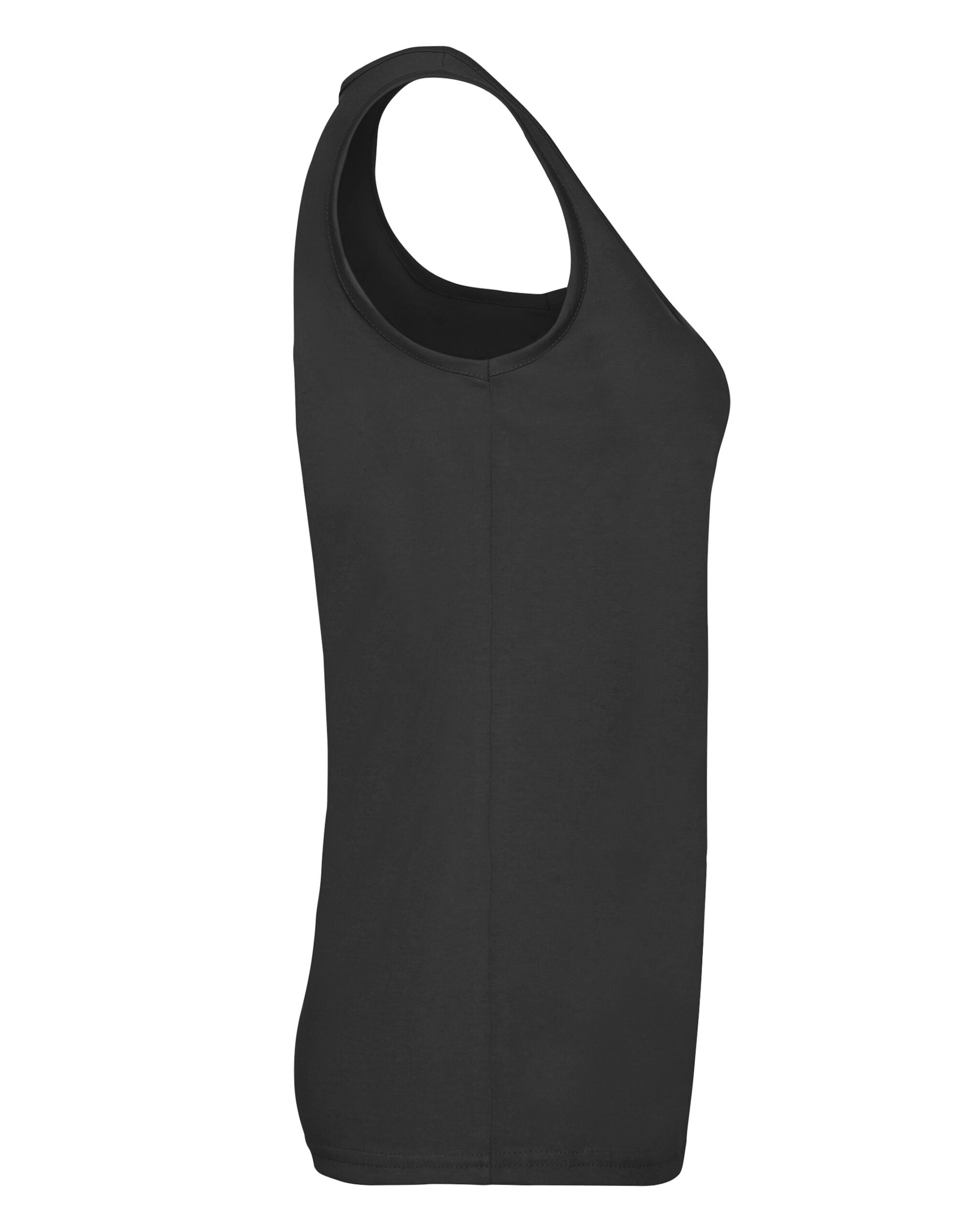 Fruit of the Loom Ladies Valueweight Athletic Vest 61376 - Black - Customisable T-Shirts