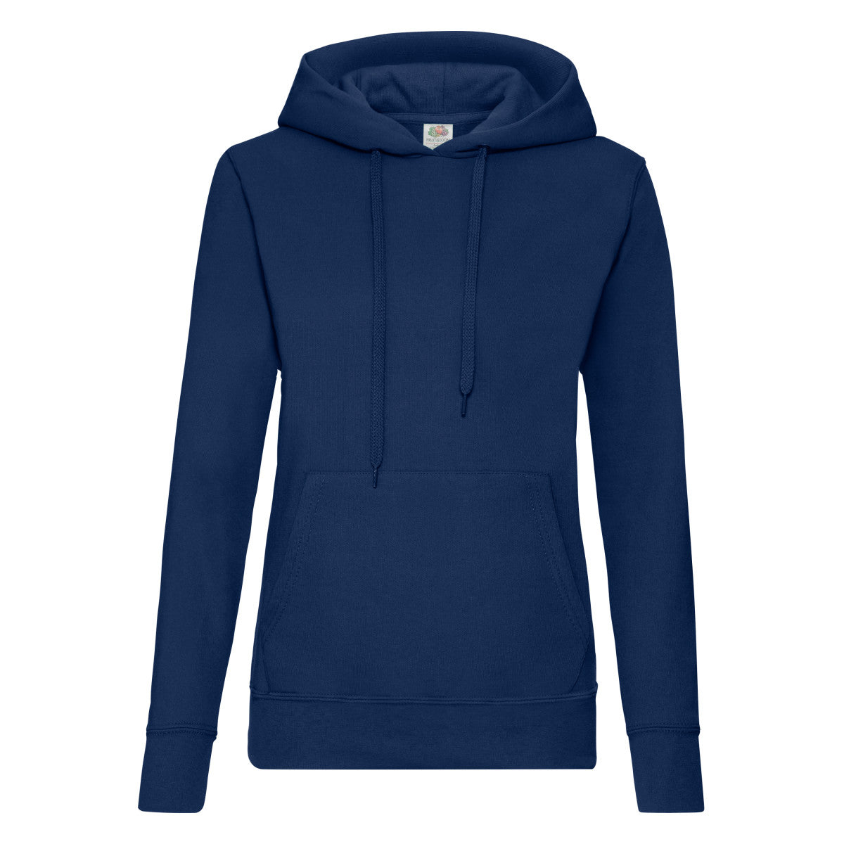 Fruit Of The Loom FOTL Ladies Classic Hooded Sweat 62038 - Navy Blue - Customisable Sweatshirts