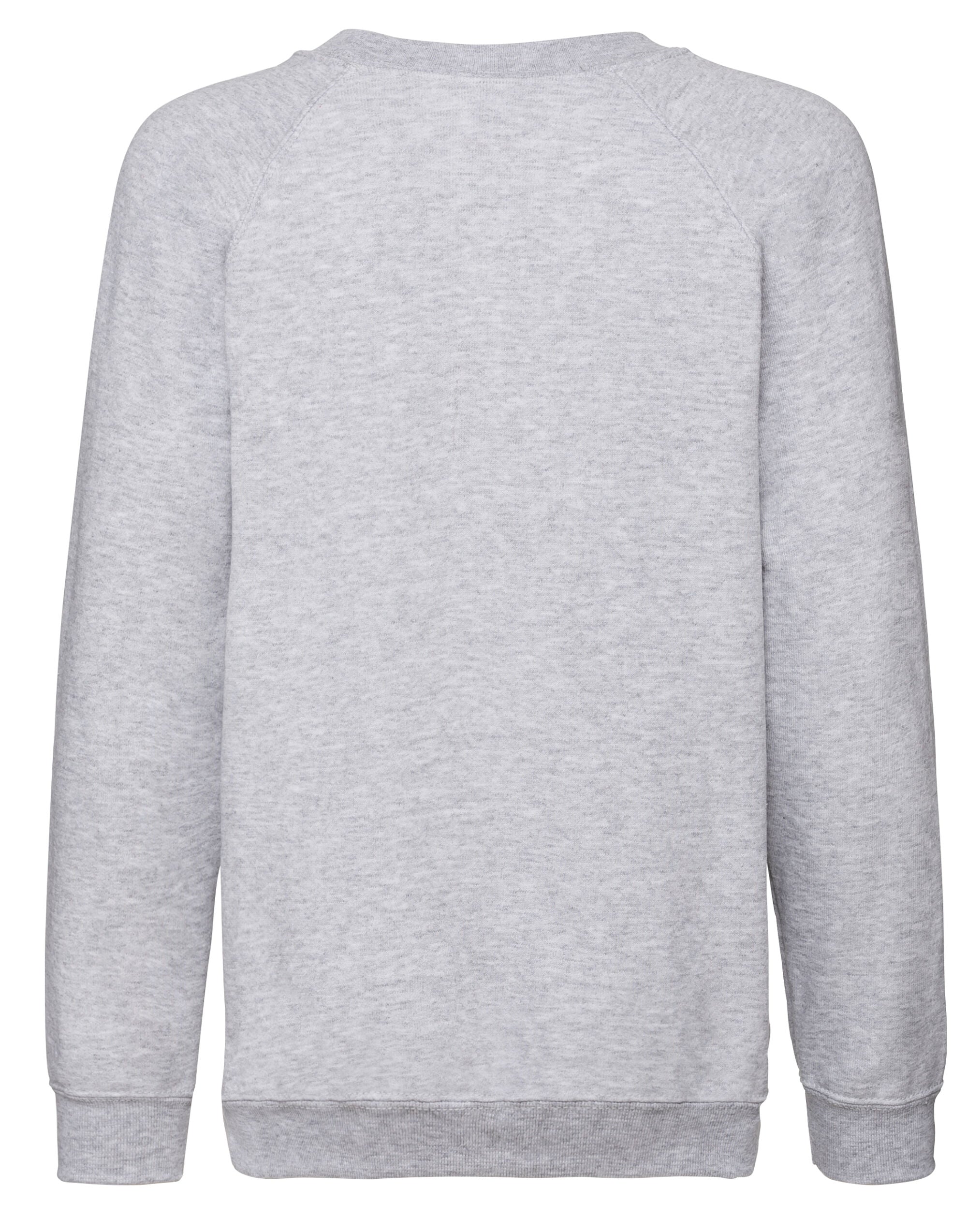 Fruit of the Loom Kids Classic Raglan Sweat 62039 - Heather Grey - Customisable Sweatshirts