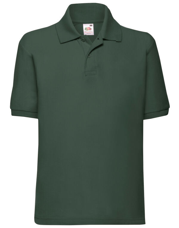 Kids 65/35 Polycotton Polo Shirt – 63417 - Bottle Green - Customisable Polos