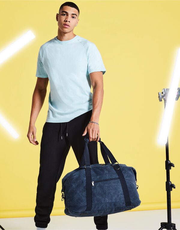 Bagbase Vintage Canvas Weekender bg650 - Vintage Black O S - Customisable Bags