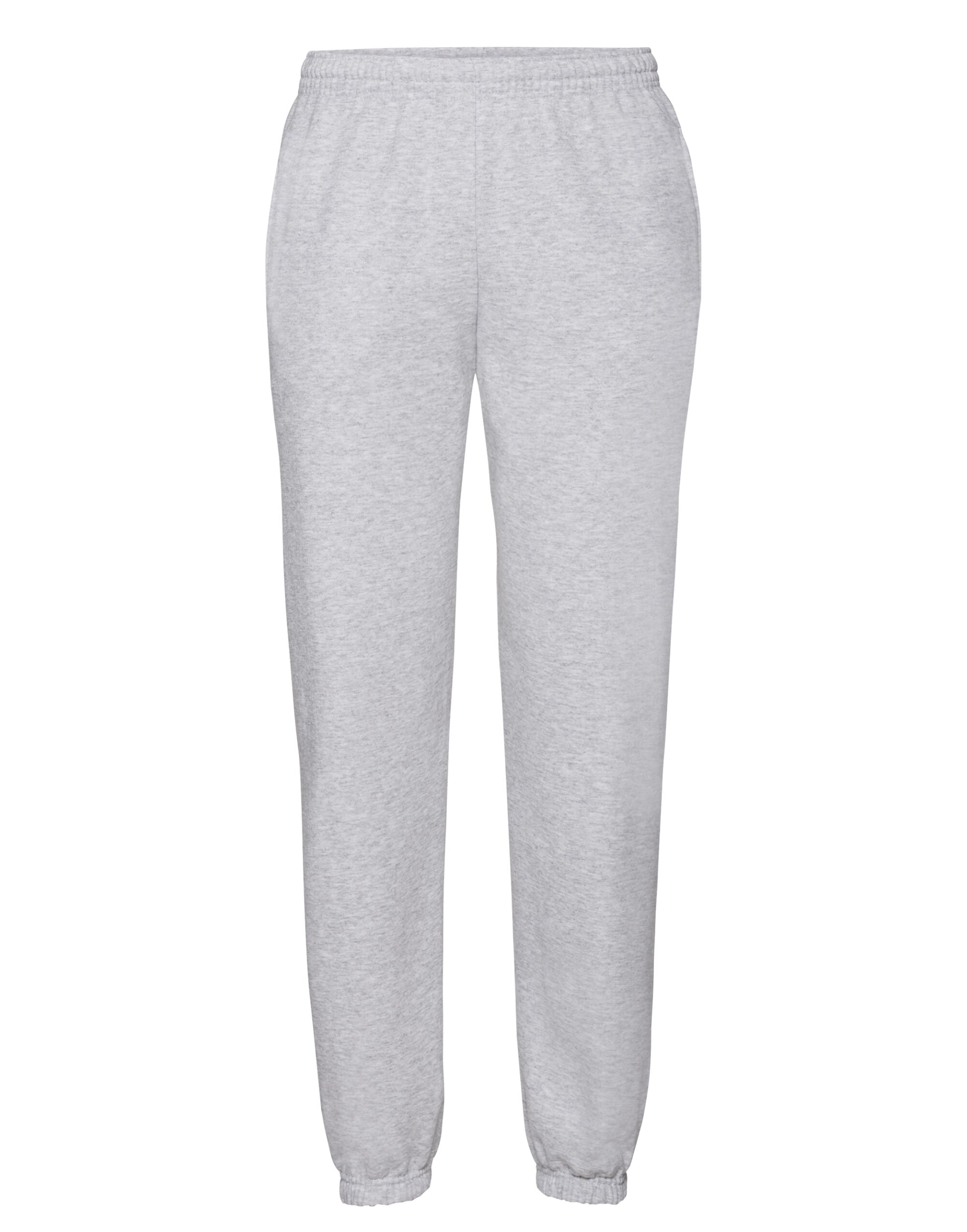 Fruit of the Loom Mens Classic Elastic Cuff Jog Pants 64026 - Heather Grey - Customisable Joggers