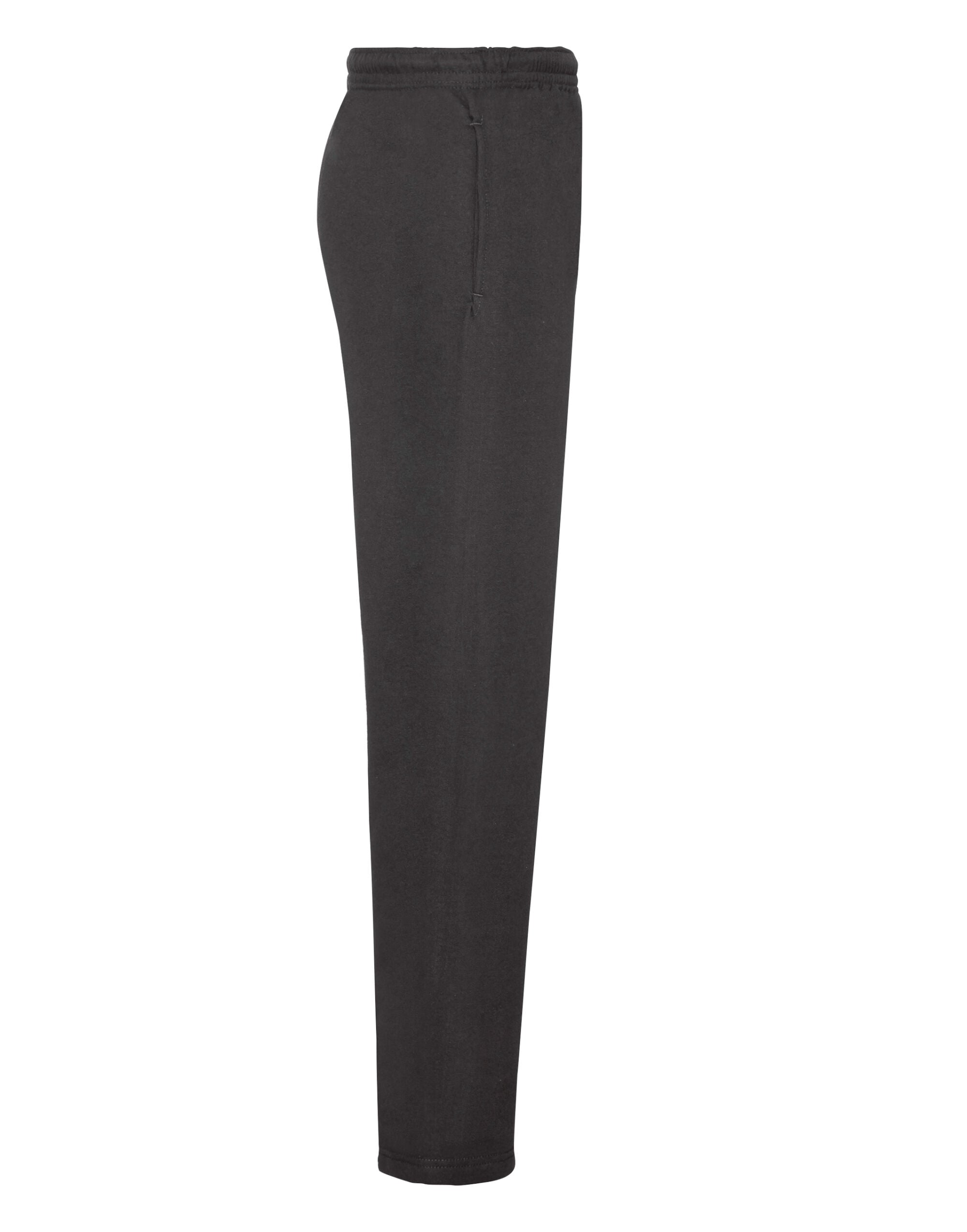 Fruit of the Loom Mens Classic Open Hem Jog Pants 64032 - Black - Customisable Joggers