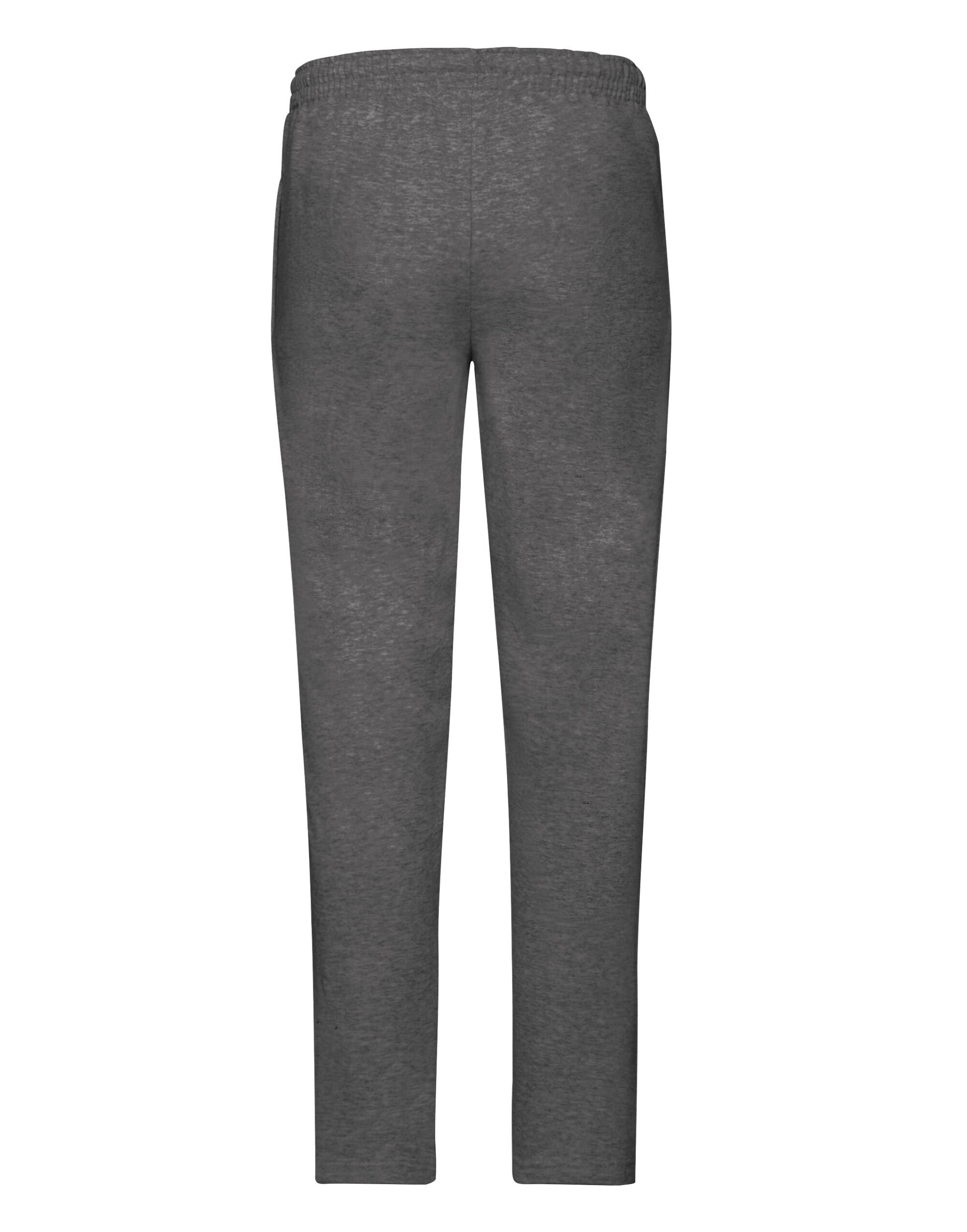 Fruit of the Loom Mens Classic Open Hem Jog Pants 64032 - Dark Heather - Customisable Joggers