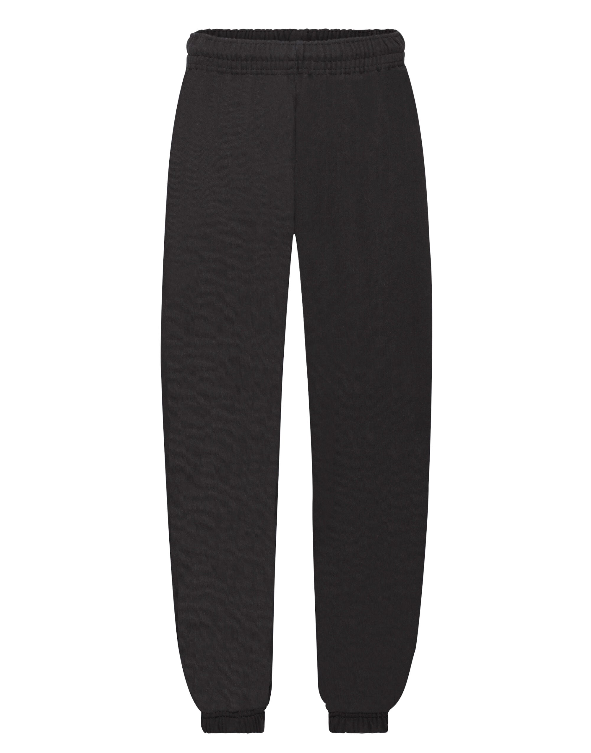 Fruit of the Loom Kids Classic Elastic Cuff Jog Pants 64051 - Black - Customisable Joggers