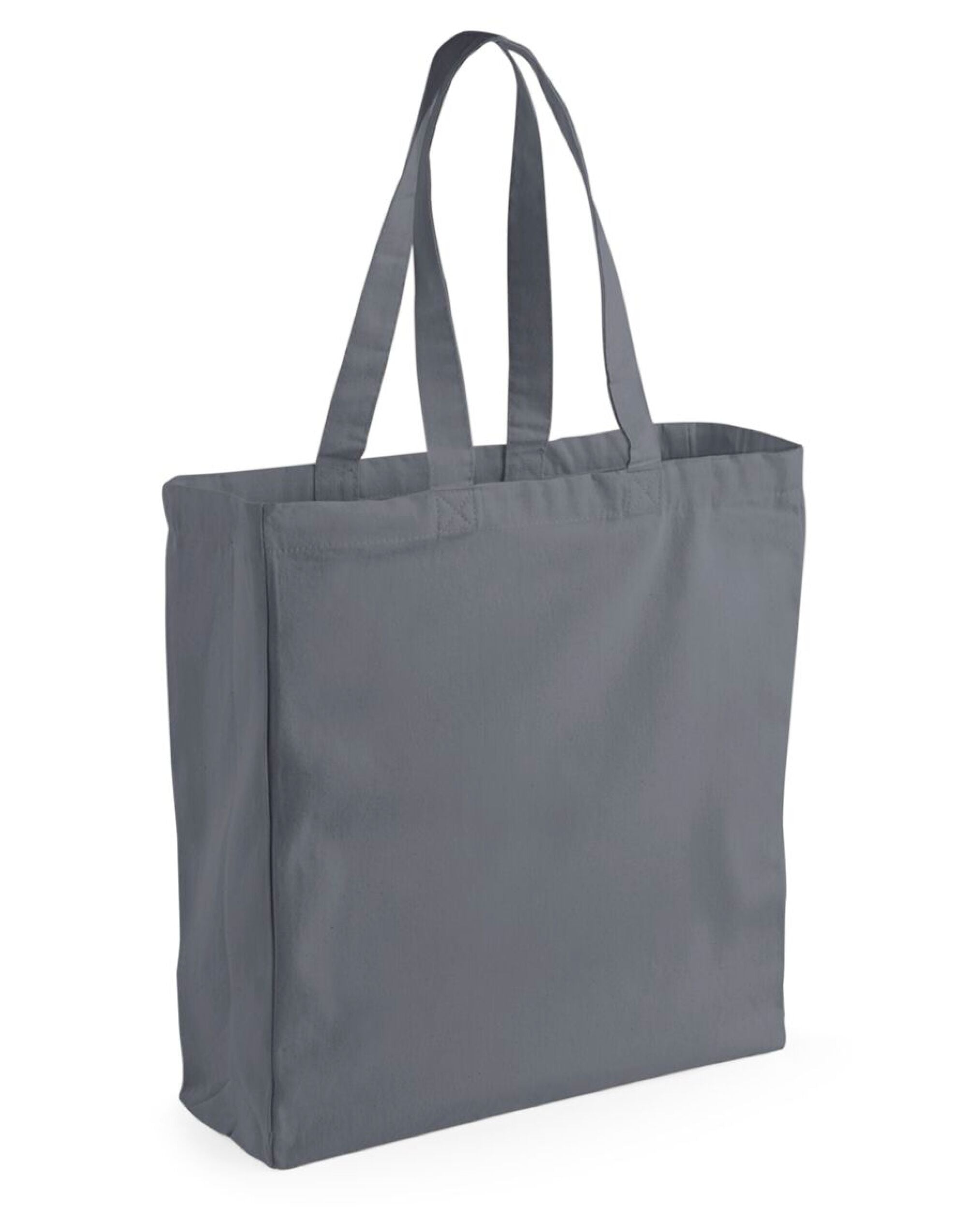 Westford Mill Canvas Classic Shopper w108 - Graphite Grey O S - Customisable Bags