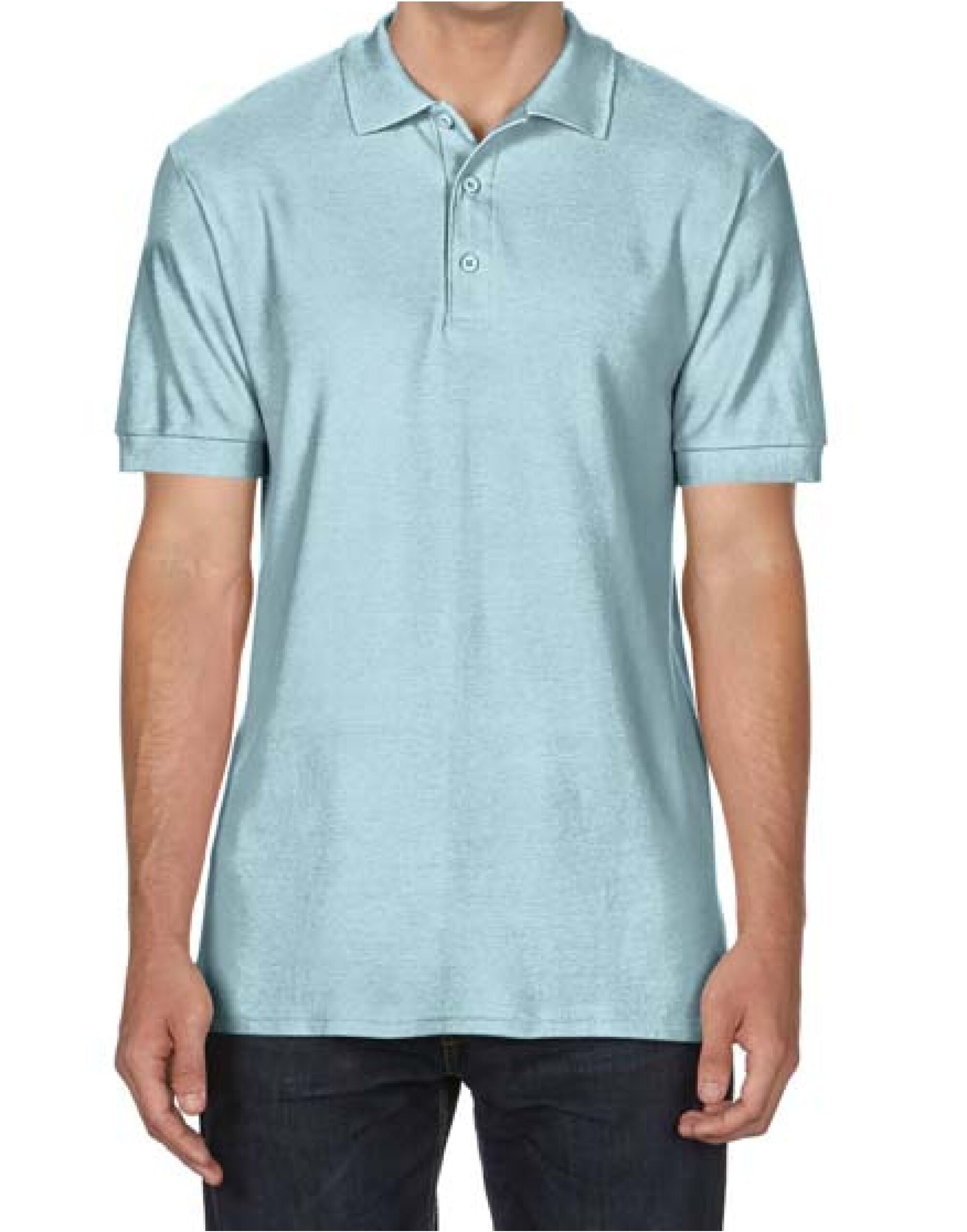 Gildan Premium Cotton Adult Pique Polo 85800 - Chambray - Customisable Polos