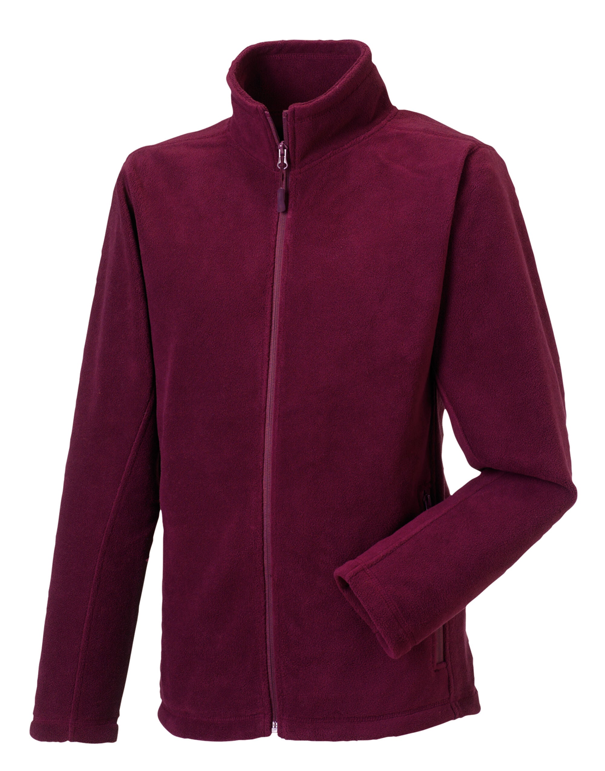 Russell Mens Full Zip Outdoor Fleece 8700M - Burgundy - Customisable Fleece
