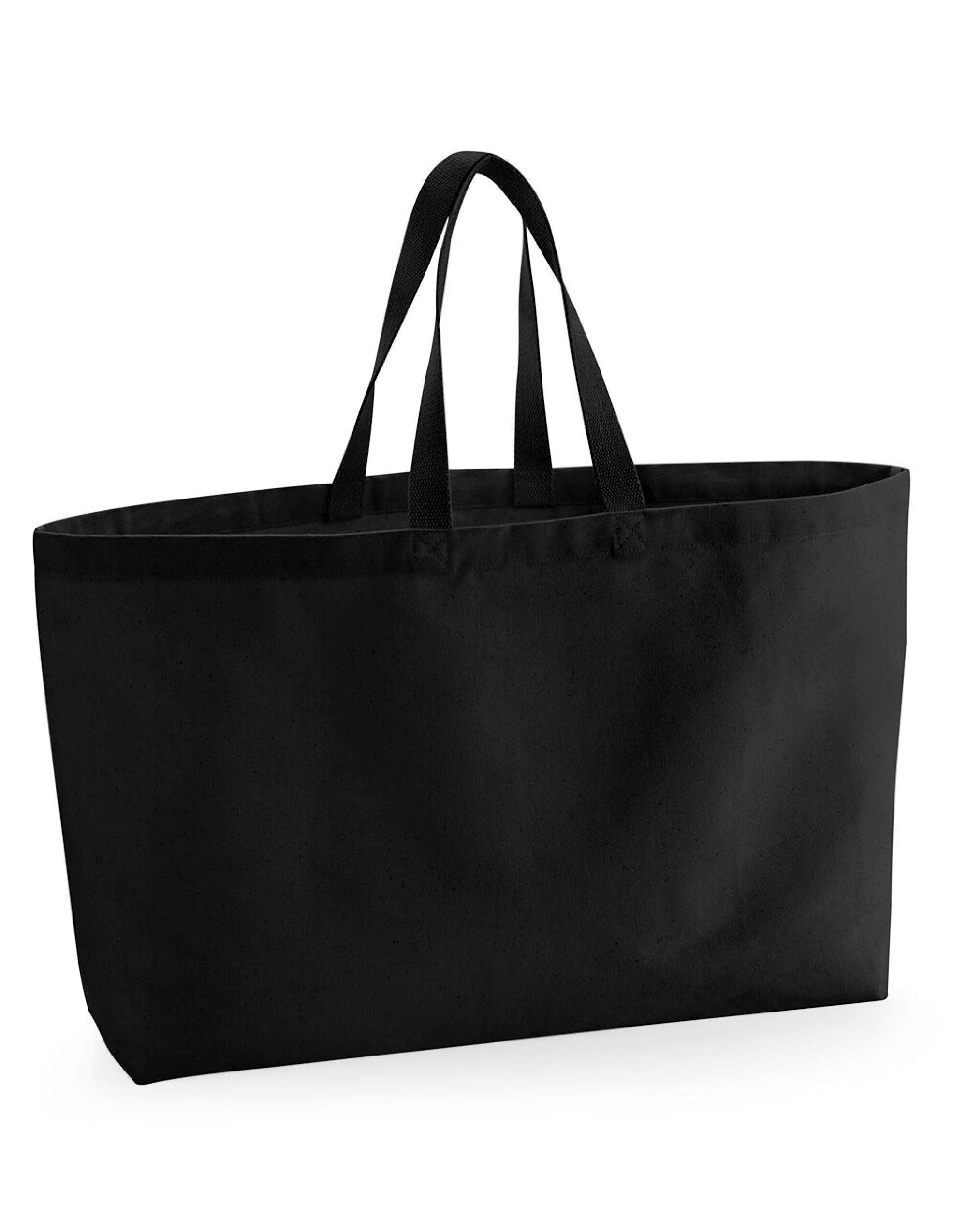 Westford Mill Oversized Canvas Tote Bag w696 - Black O S - Customisable Bags
