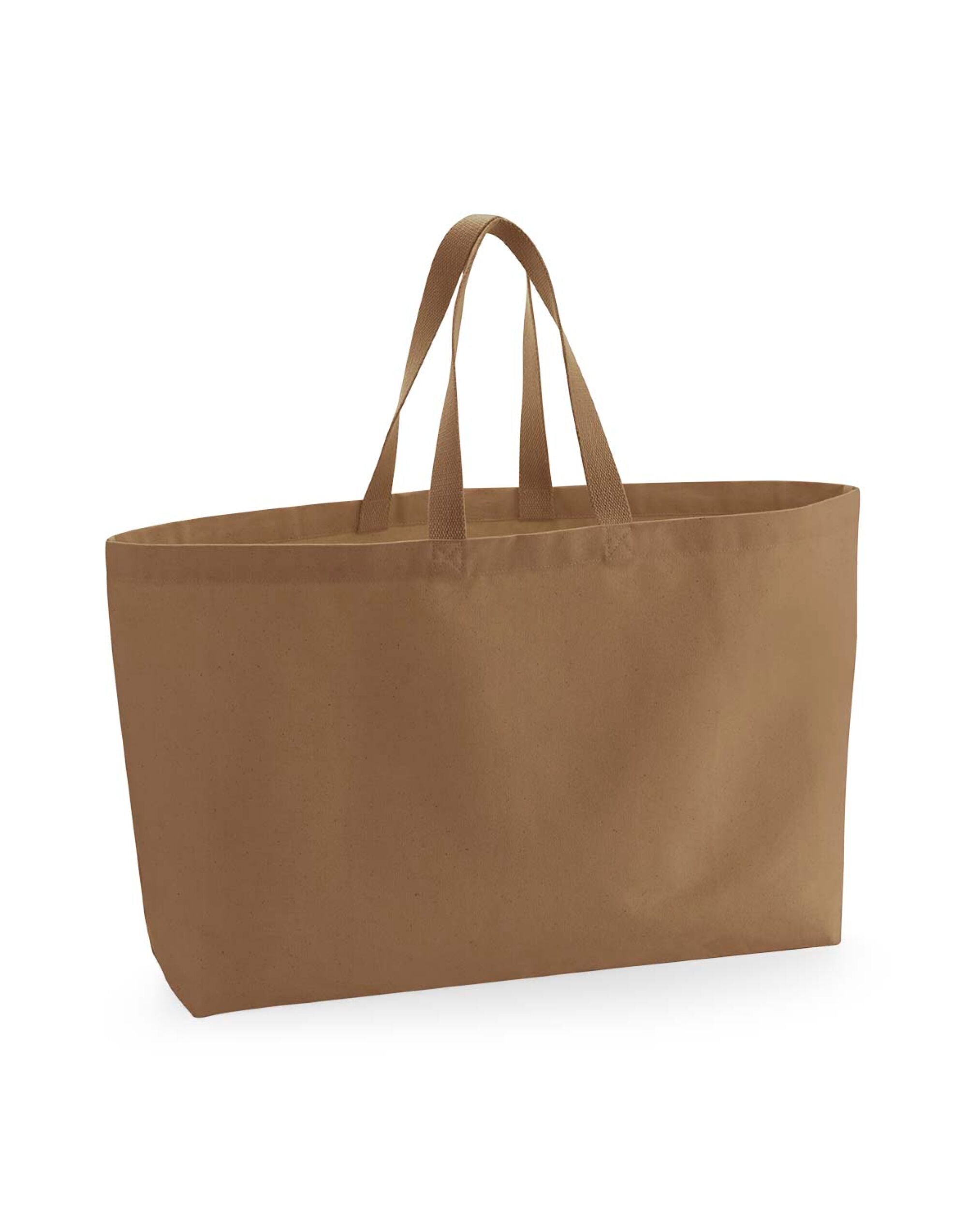 Westford Mill Oversized Canvas Tote Bag w696 - Caramel O S - Customisable Bags