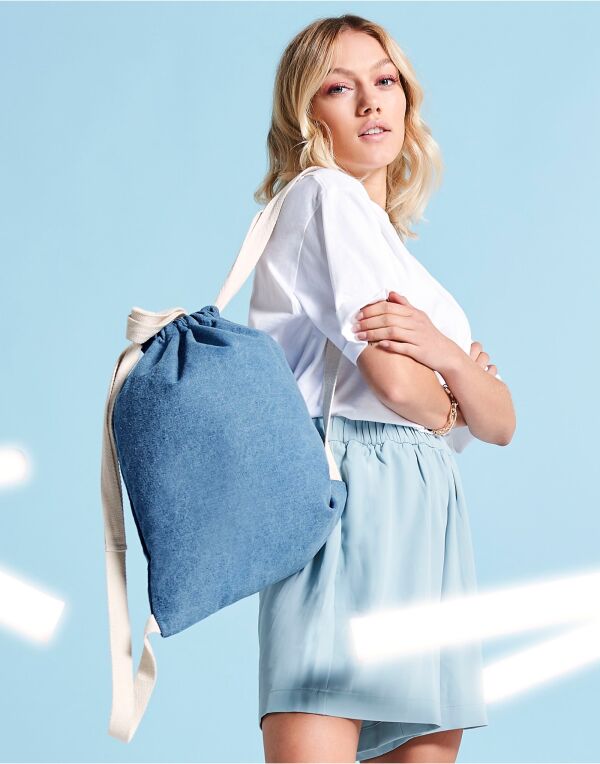 Bagbase Denim Gymsac bg642 - Light Denim O S - Customisable Bags
