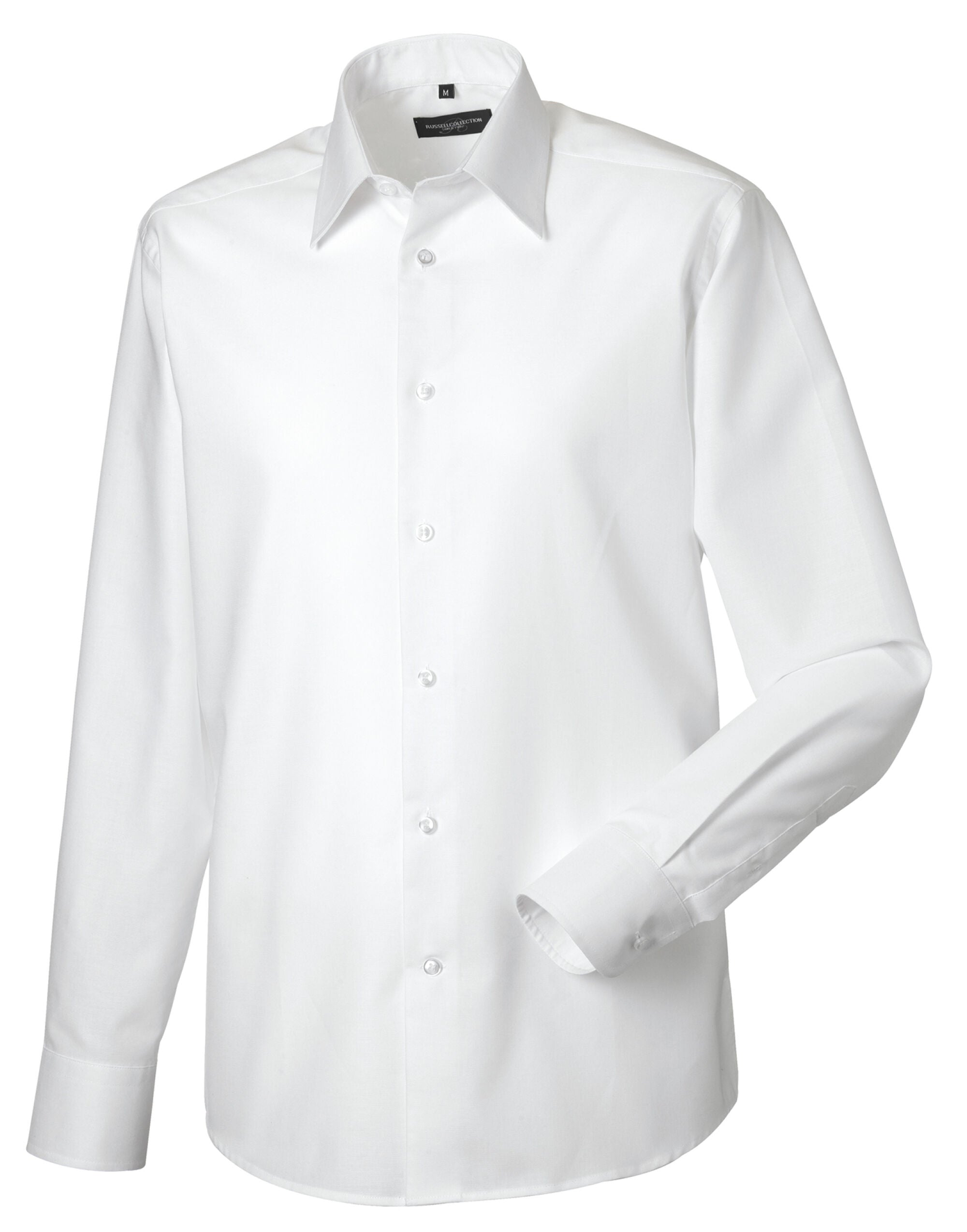 Russell Collection Men LS Tailor Oxford 922M - White - Customisable Shirts