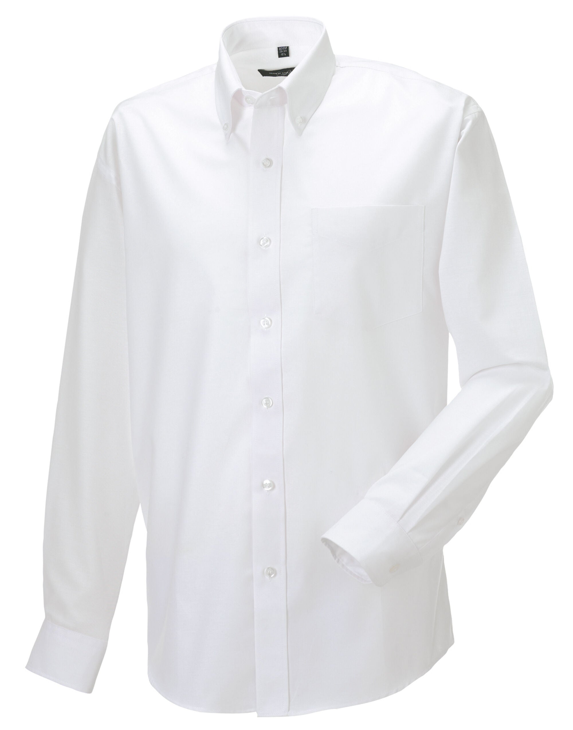 Russell Collection Men LS Classic Oxford 932M - White - Customisable Shirts