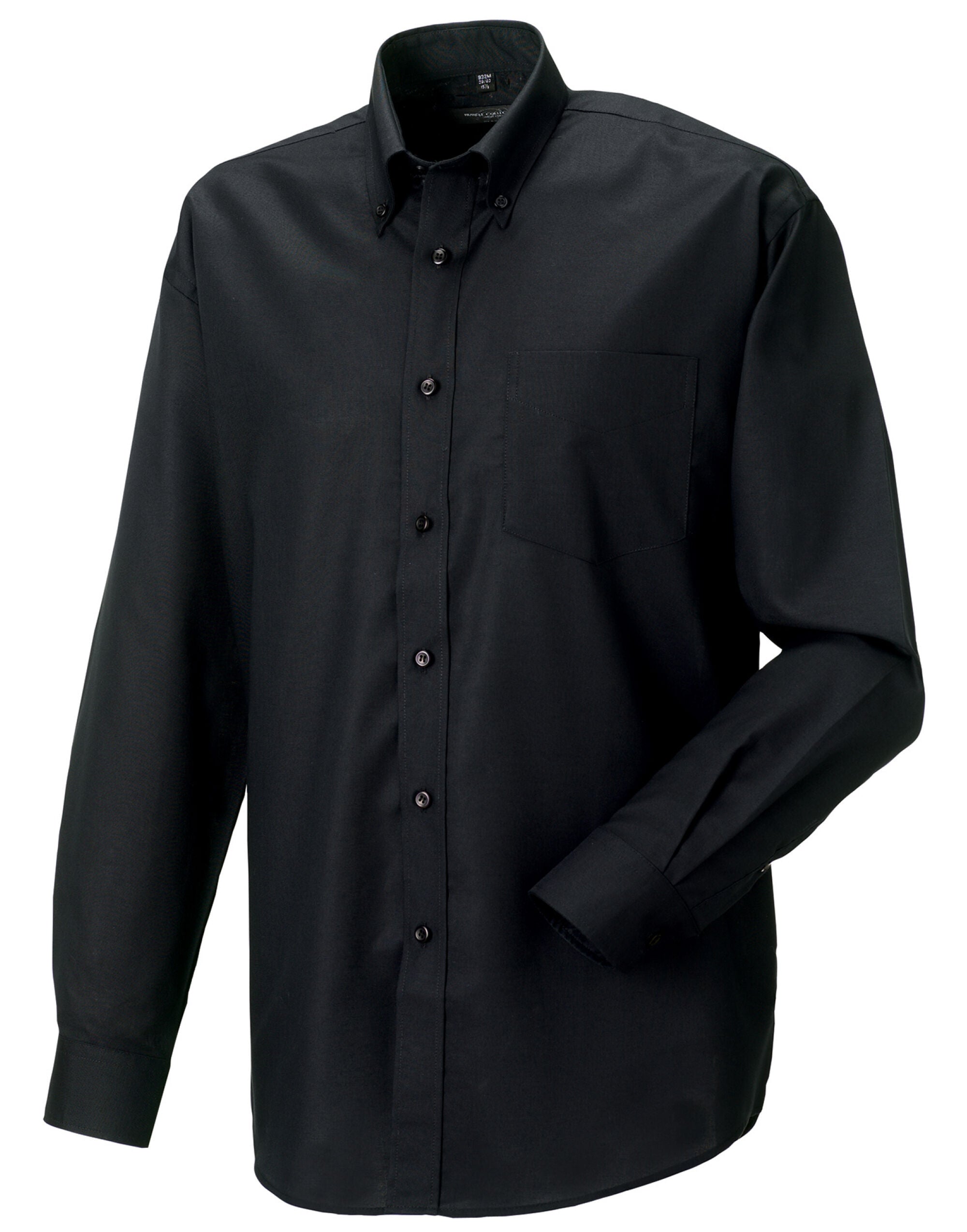 Russell Collection Men LS Classic Oxford 932M - Black - Customisable Shirts