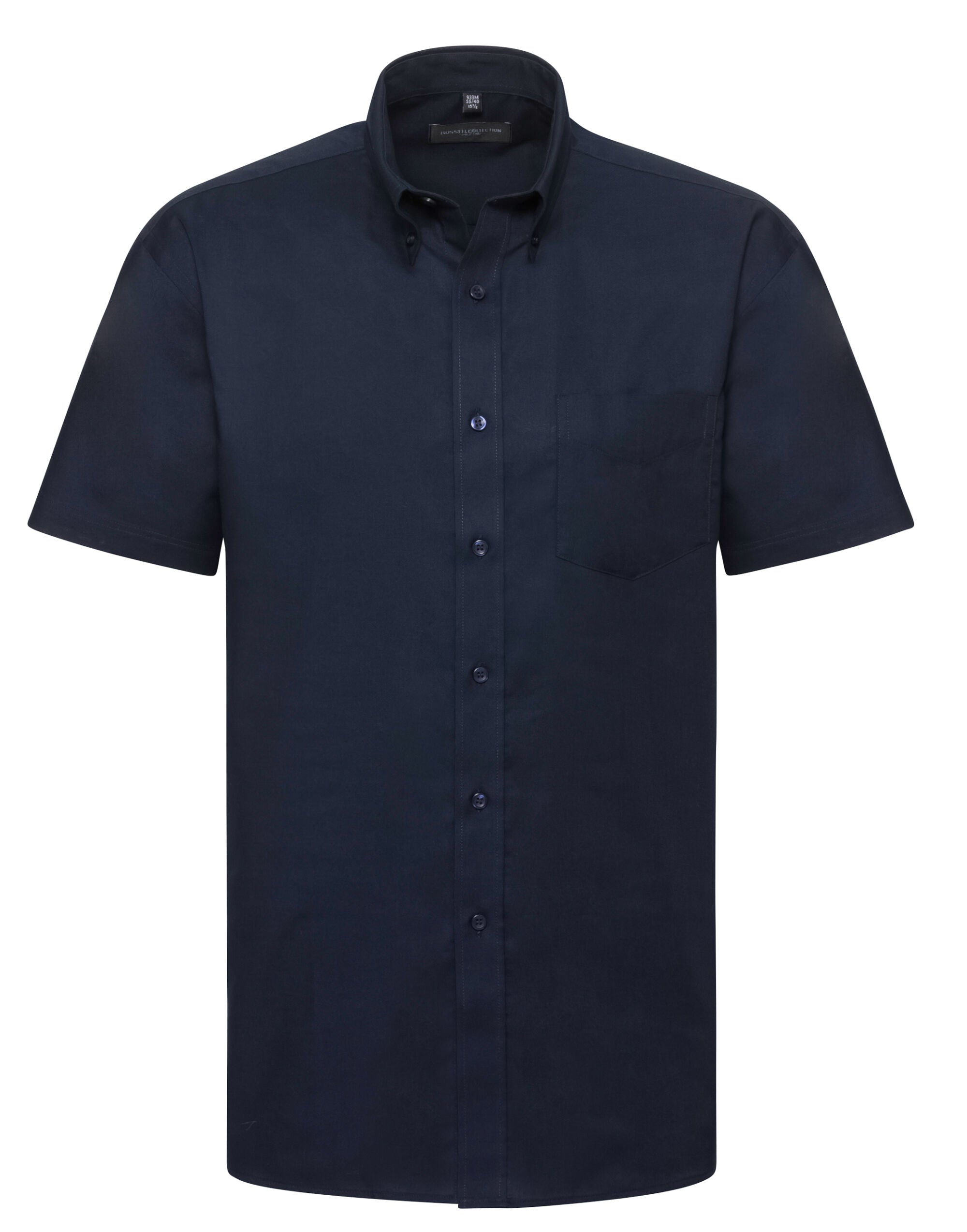 Russell Collection Men SS Classic Oxford 933M - Bright Navy - Customisable Shirts