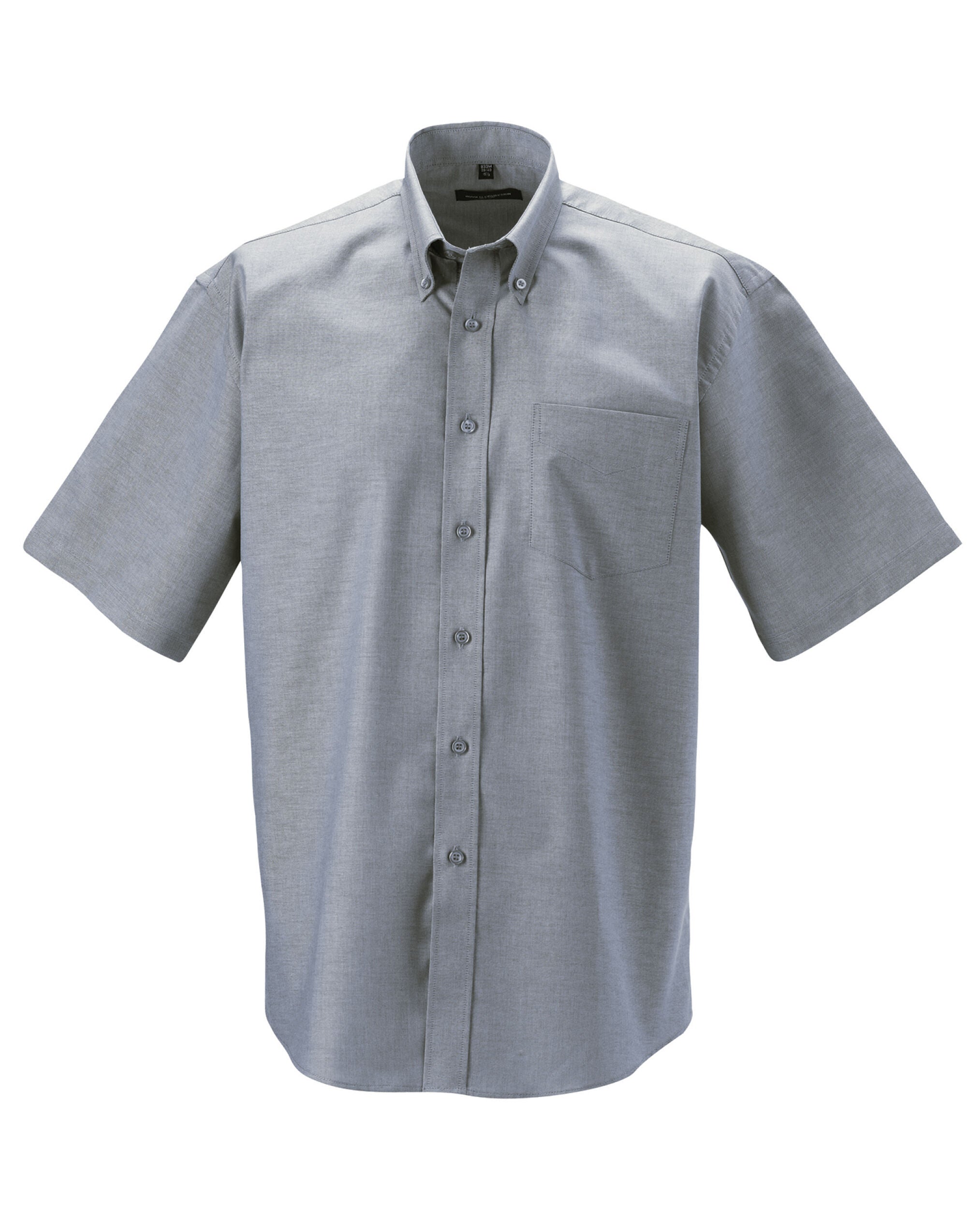 Russell Collection Men SS Classic Oxford 933M - Silver Grey - Customisable Shirts