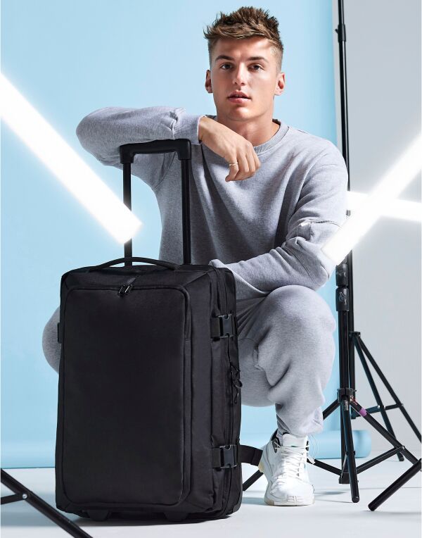 Bagbase Escape Carry-On Wheelie BG481 - Grey Marl O S - Customisable Bags