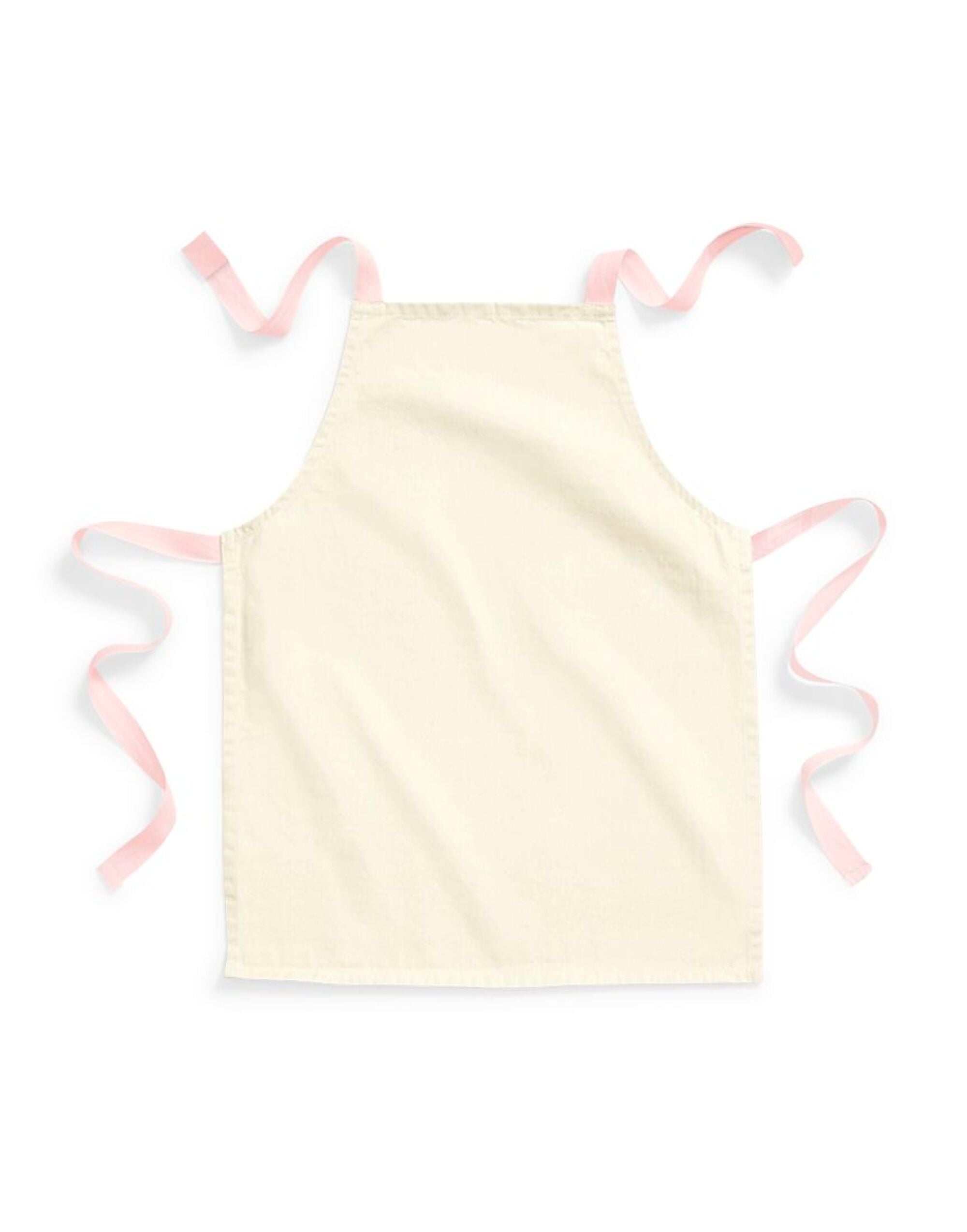 Westford Mill Cotton Junior Apron w362 - Natural Pastel Pink O S - Customisable Hospitallity