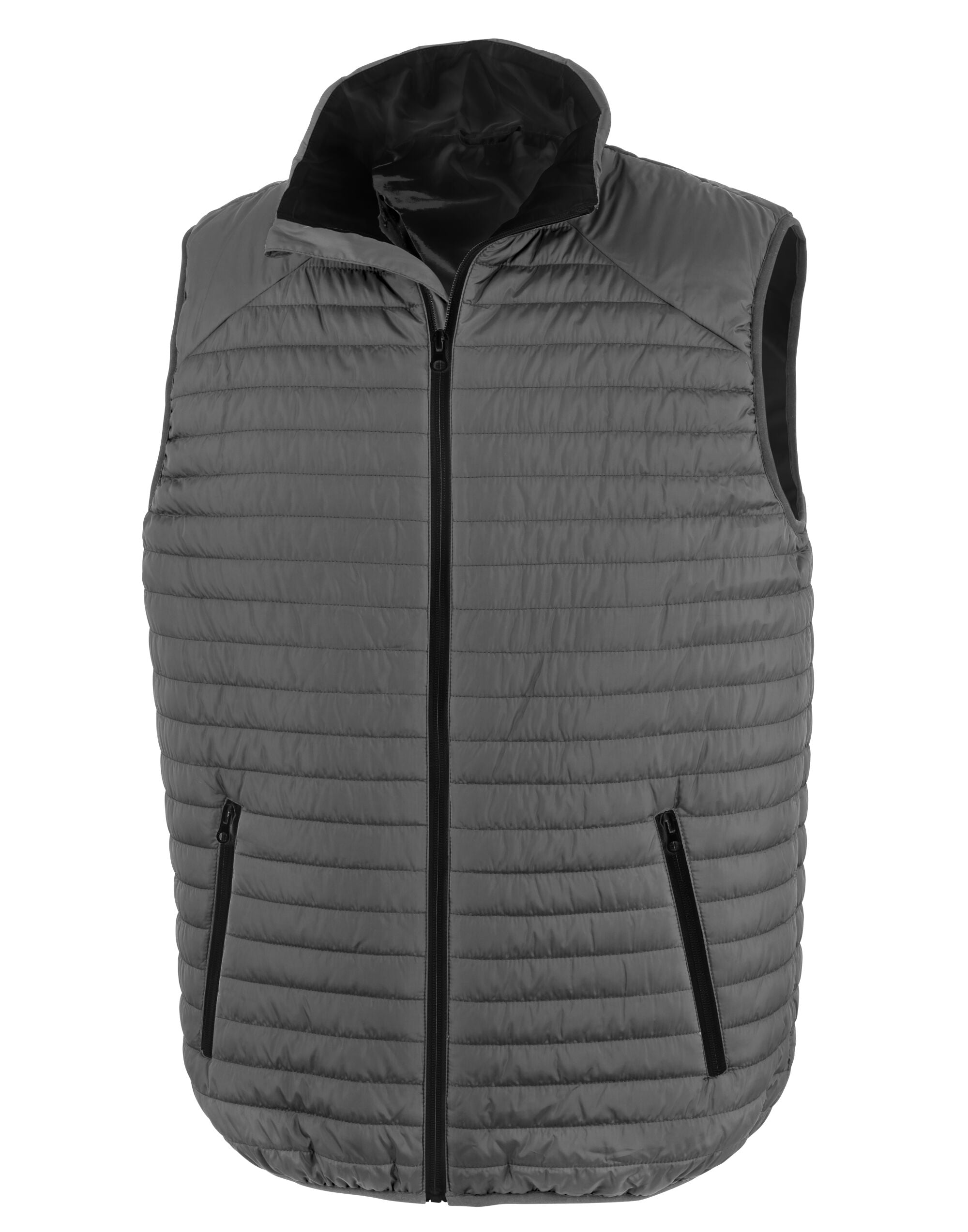 Result Thermoquilt Gilet R239X - Grey Black - Customisable Bodywarmer