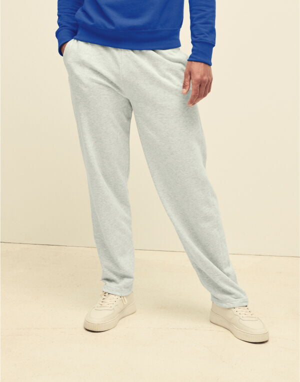 Fruit of the Loom Mens Lightweight Open Hem Jog Pants 64038 - Heather Grey L - Customisable Joggers