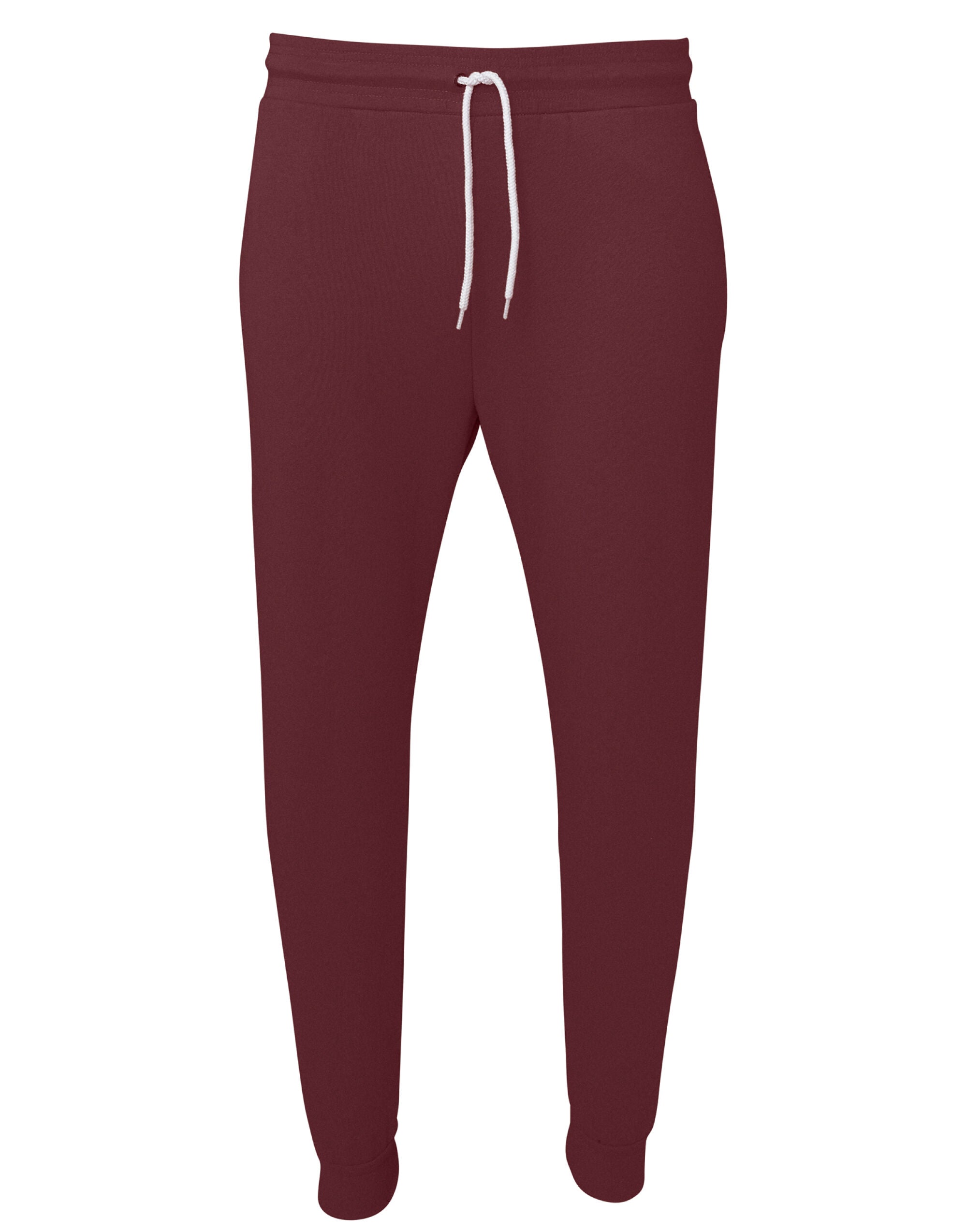 Bella Canvas Unisex Jogger Sweatpants ca3727 - Maroon - Customisable Joggers