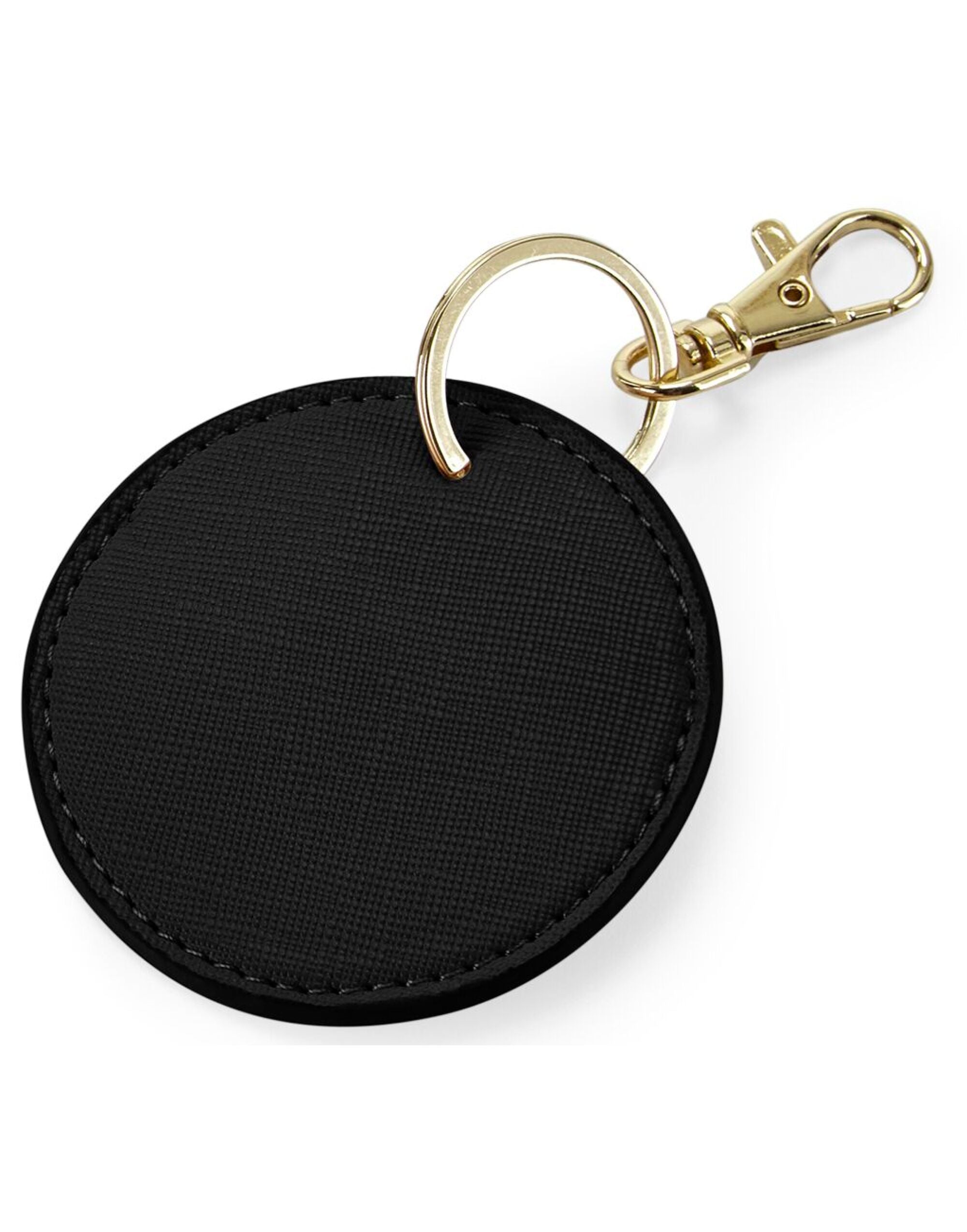 Bagbase Boutique Circular Key Clip bg745 - Black O S - Customisable Bags