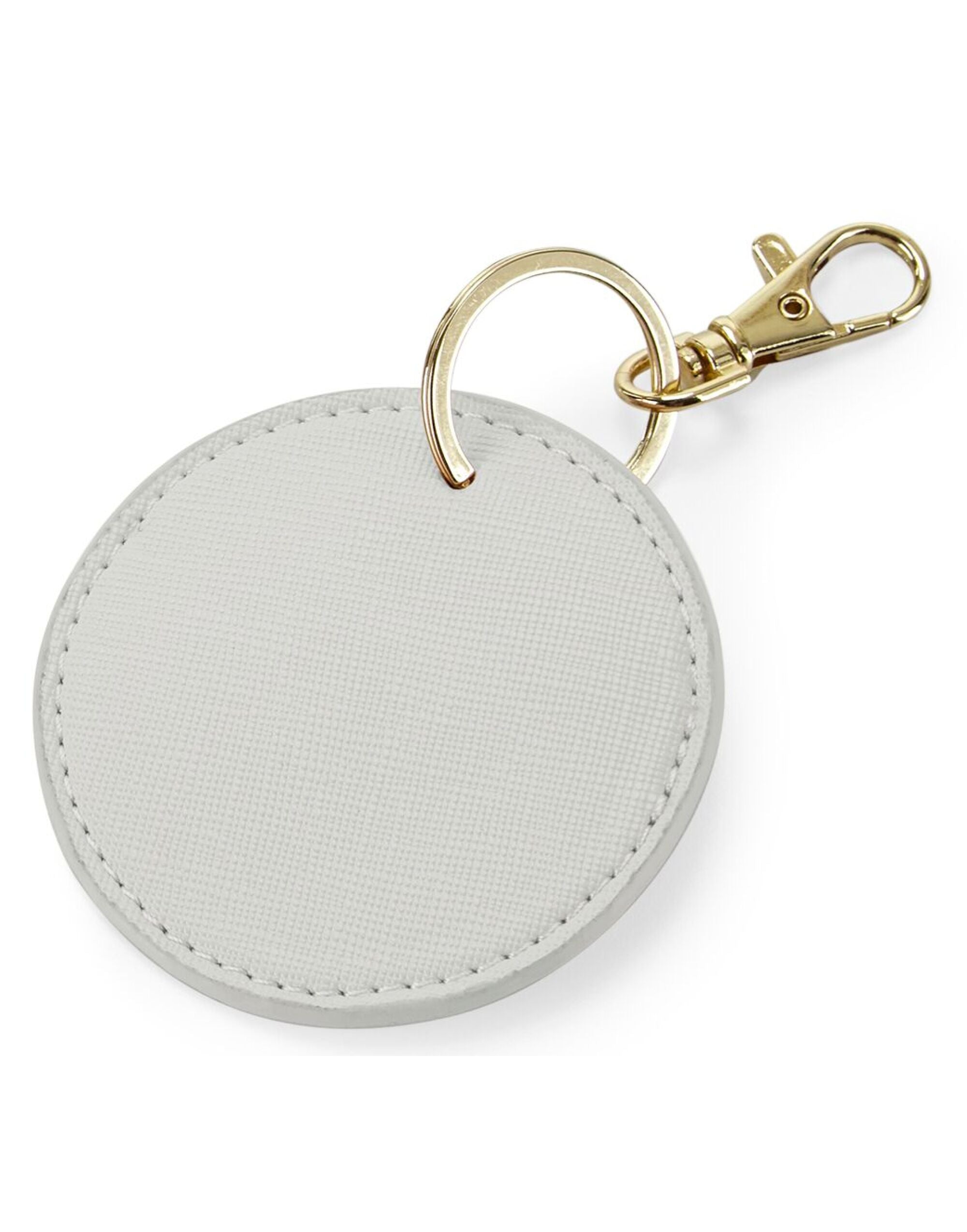 Bagbase Boutique Circular Key Clip bg745 - Soft Grey O S - Customisable Bags