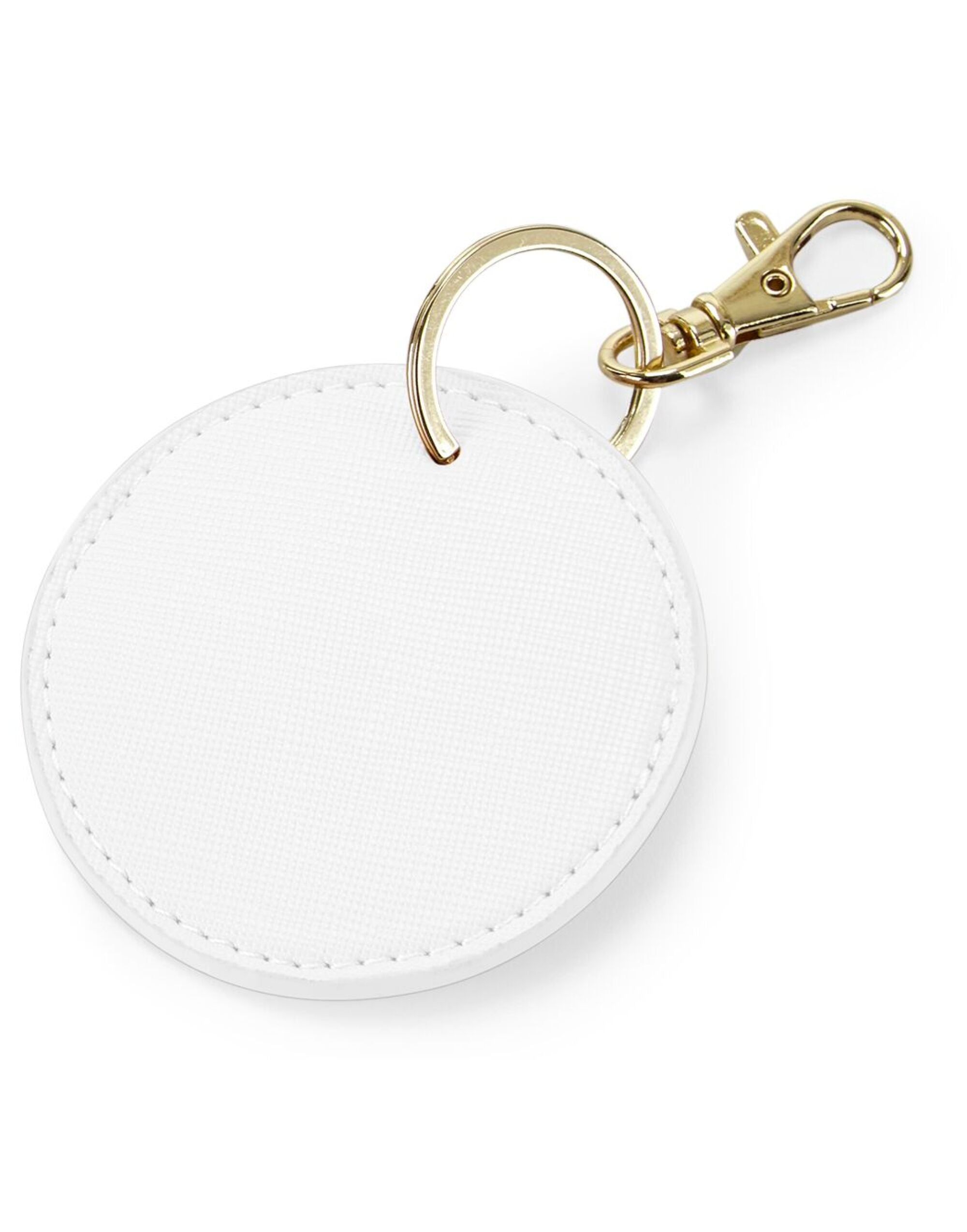Bagbase Boutique Circular Key Clip bg745 - Soft White O S - Customisable Bags