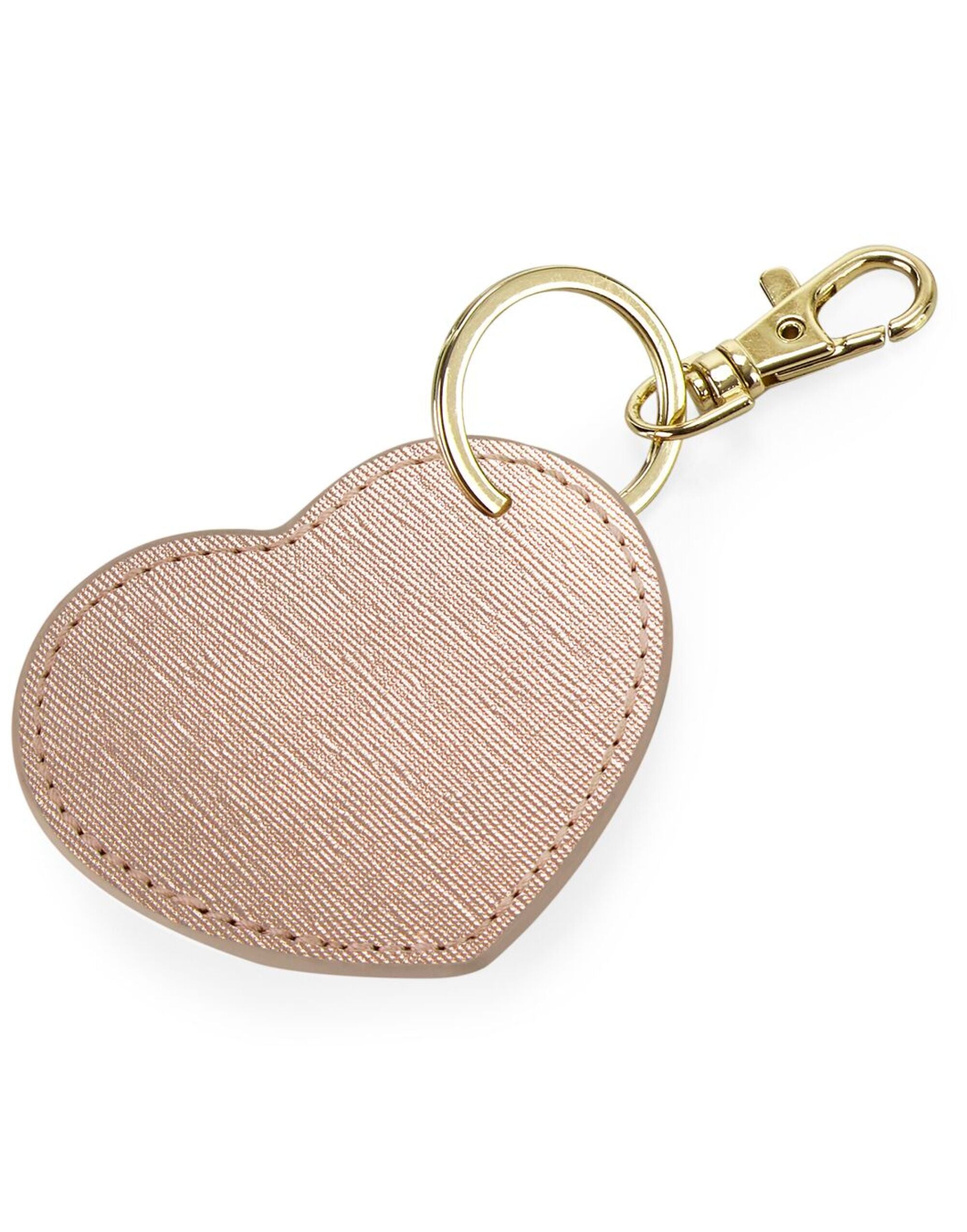 Bagbase Boutique Heart Key Clip bg746 - Rose Gold O S - Customisable Bags