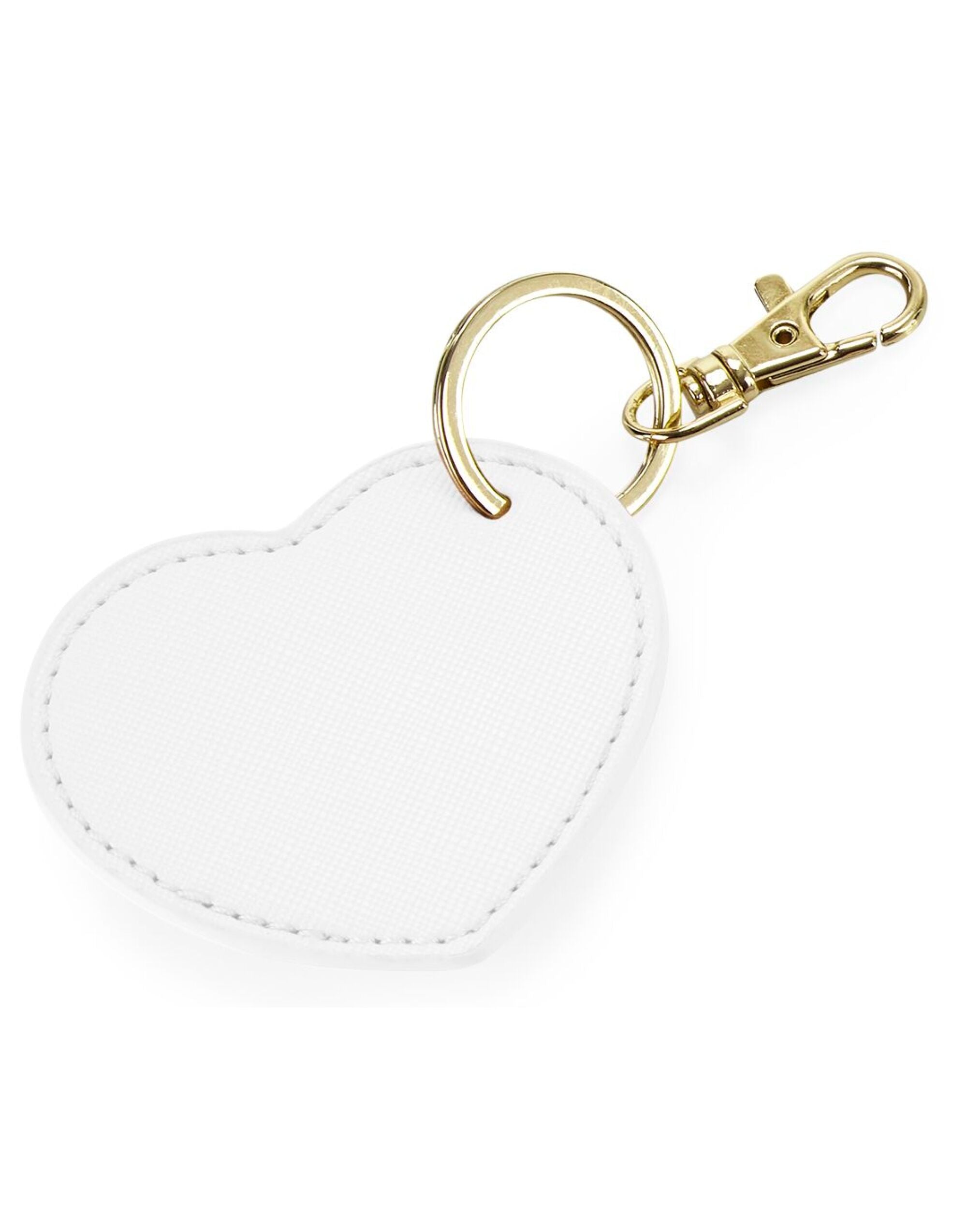 Bagbase Boutique Heart Key Clip bg746 - Soft White O S - Customisable Bags