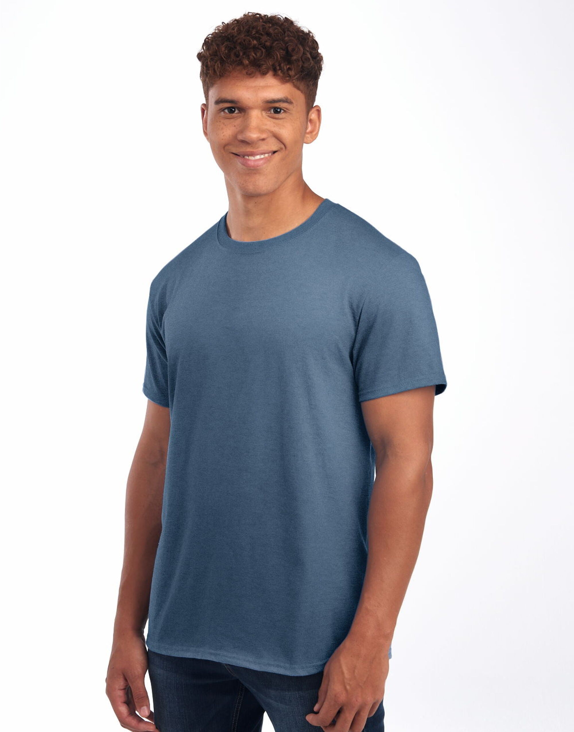 Jerzees EShort Sleeveential Cotton T 0S460M0 - Denim - Customisable T-Shirts