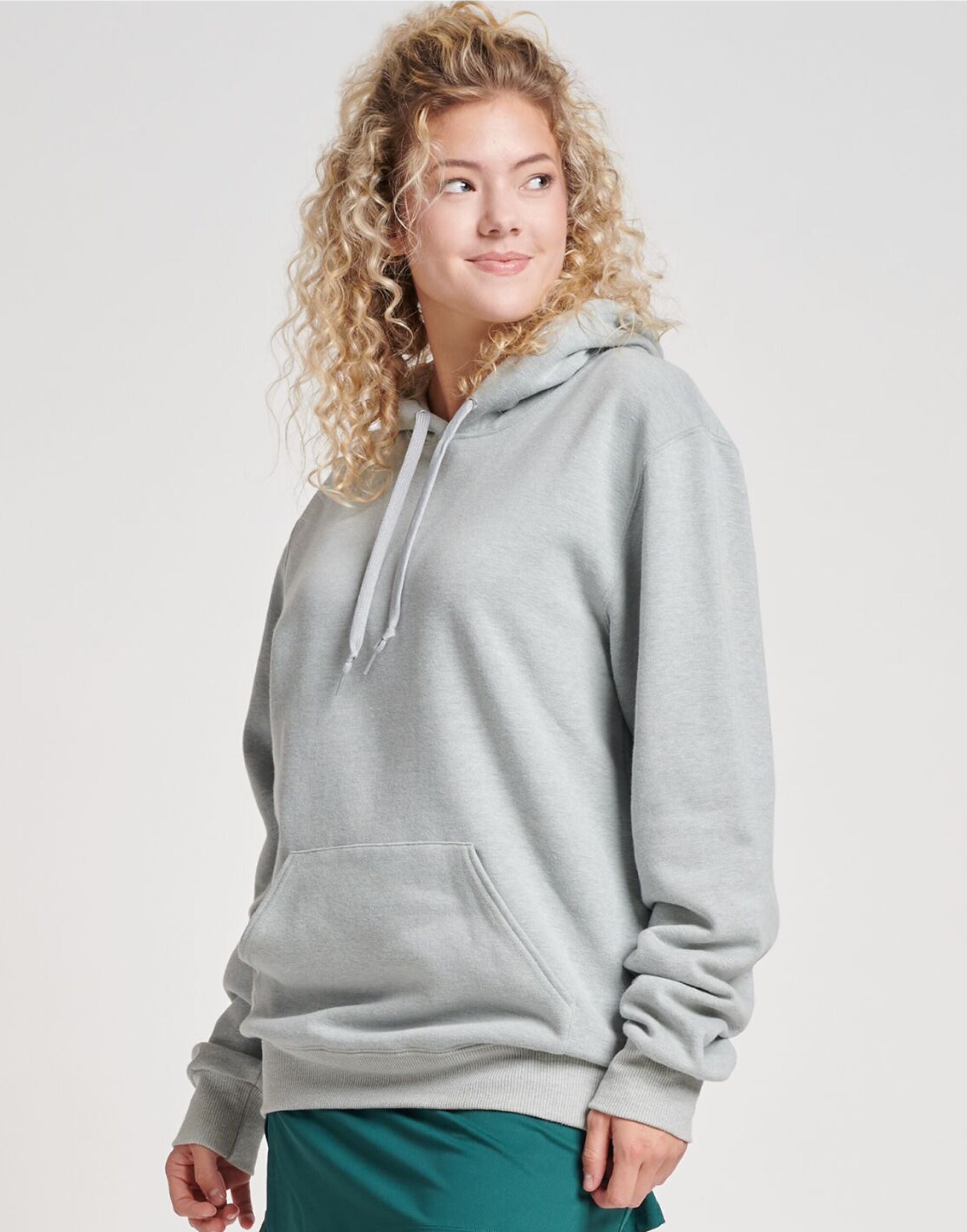 Jerzees Eco Premium Hooded Sweatshirt 0S700M0 - Frost Grey Heather - Customisable Sweatshirts
