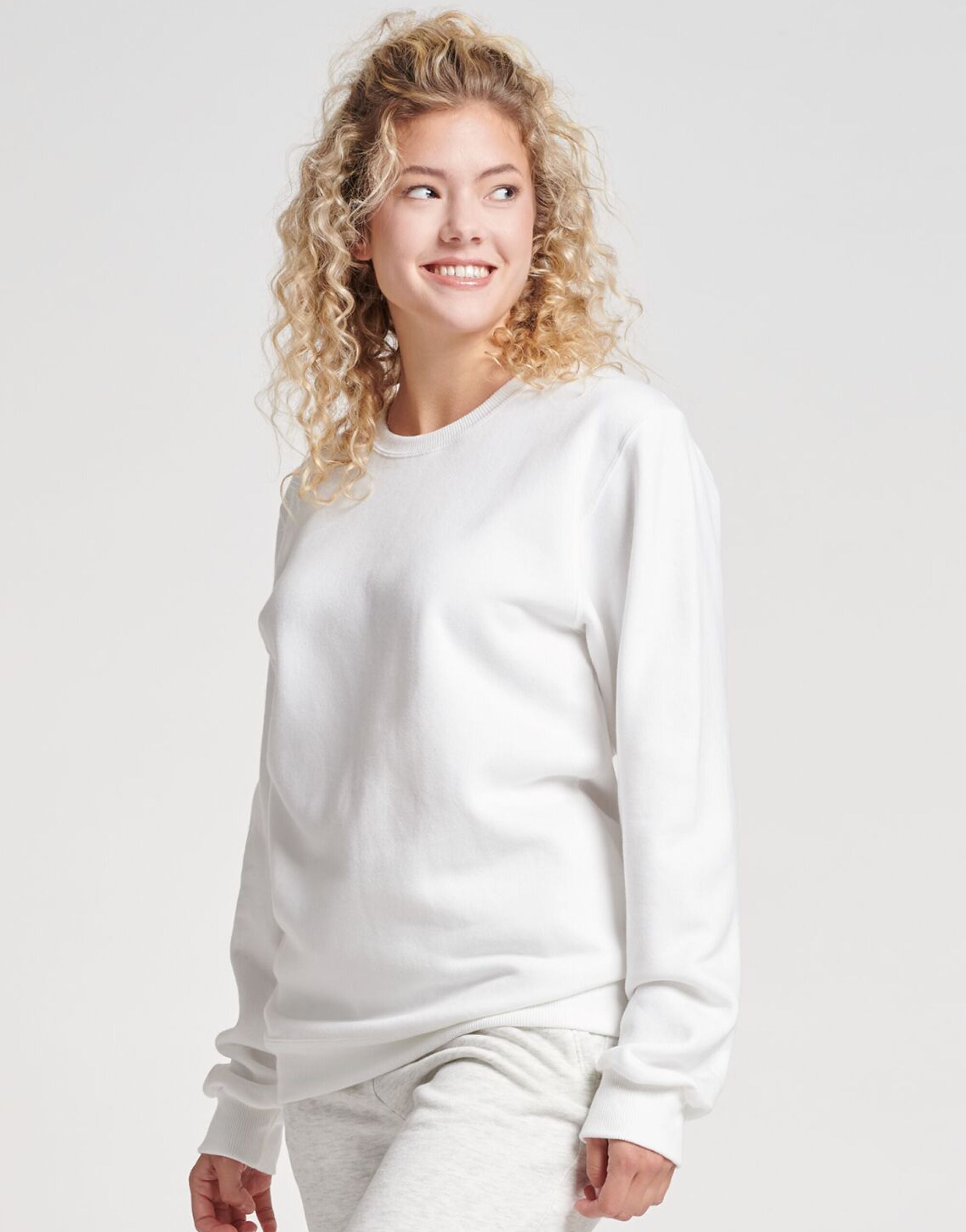Jerzees Eco Premium Sweatshirt 0S701M0 - White - Customisable Sweatshirts