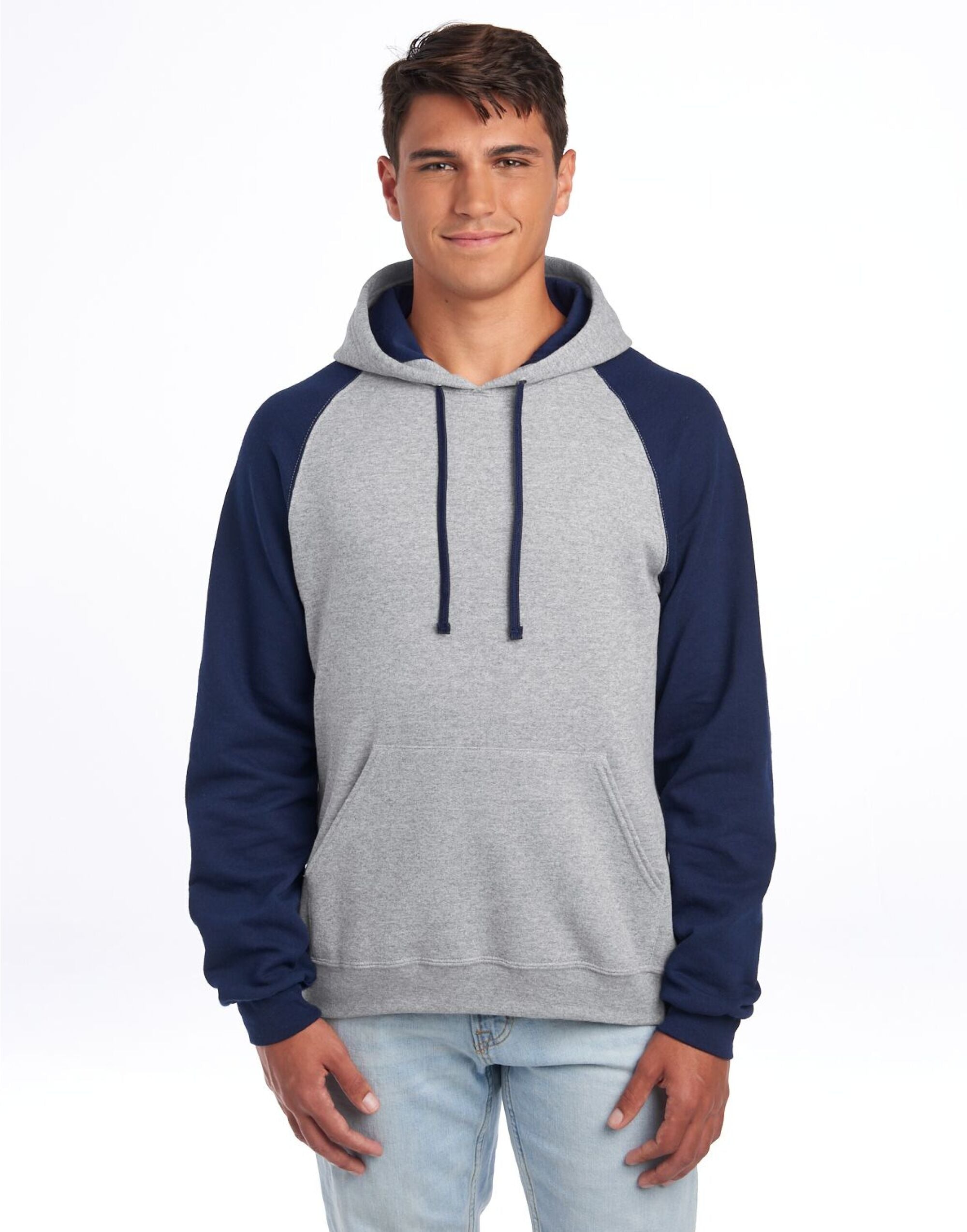 Jerzees NuBlend Colour Block Hood 0S96CR0 - Oxford Navy - Customisable Sweatshirts