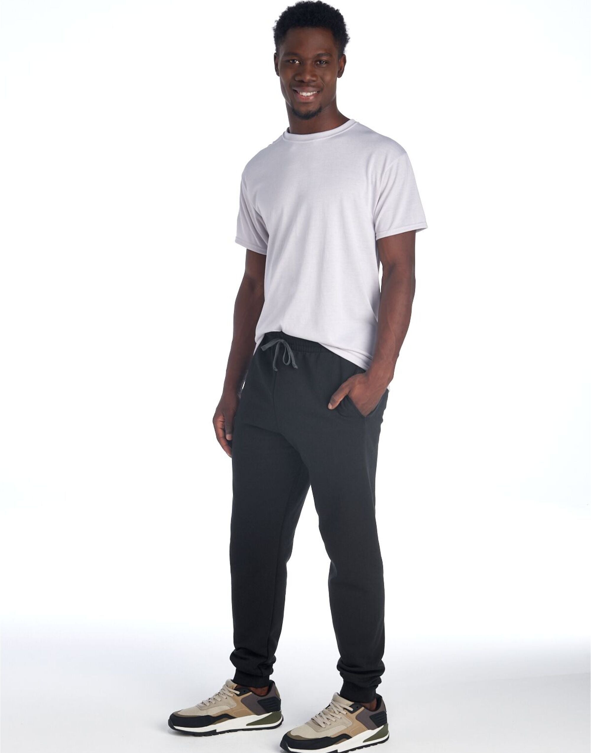 Jerzees NuBlend Pocketed Jog Sweatpants 0s975m0 - Black - Customisable Joggers