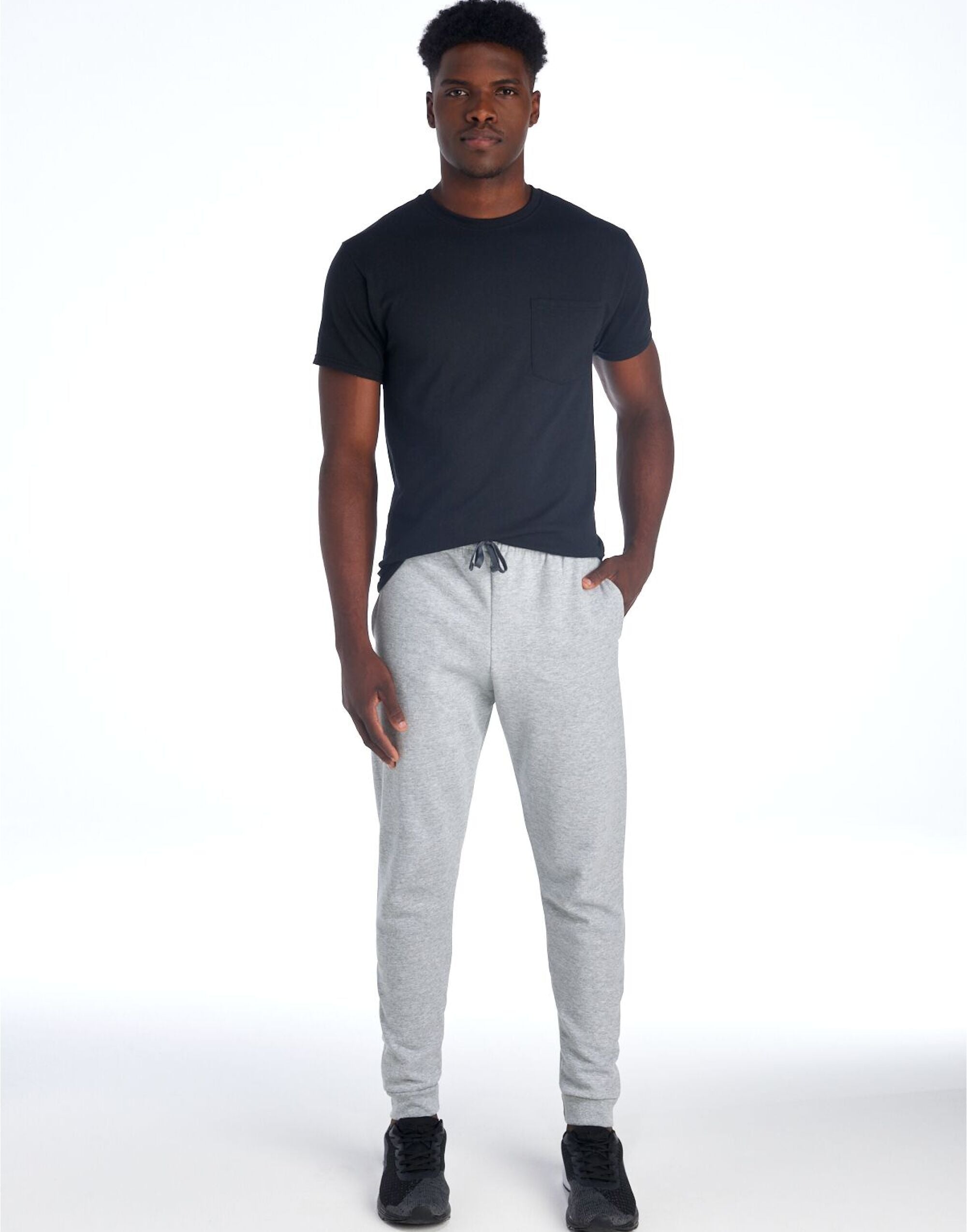 Jerzees NuBlend Pocketed Jog Sweatpants 0s975m0 - Athletic Heather - Customisable Joggers